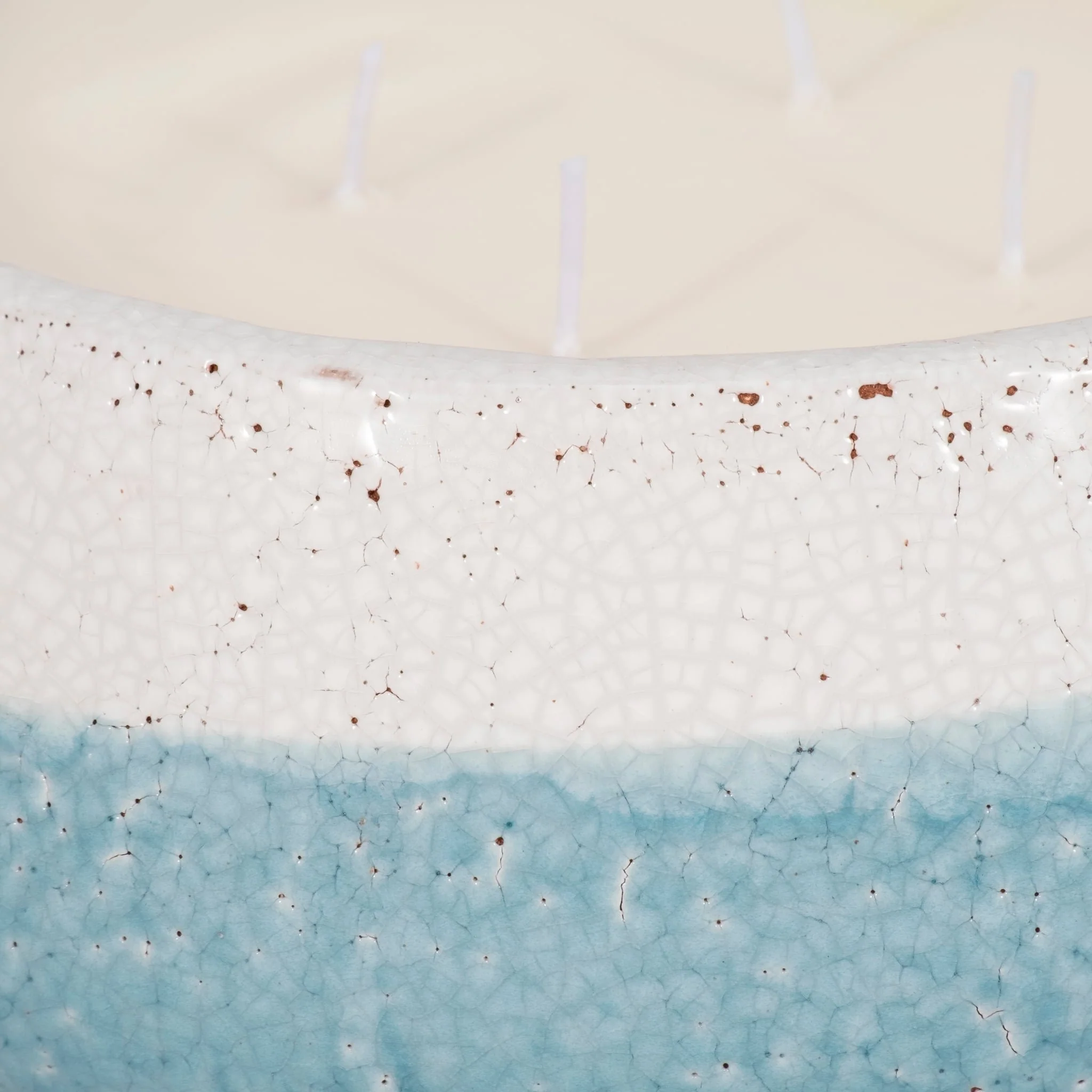 10" 35 Oz Moco Bamboo Bowl Candle, Light Blue - Image 5