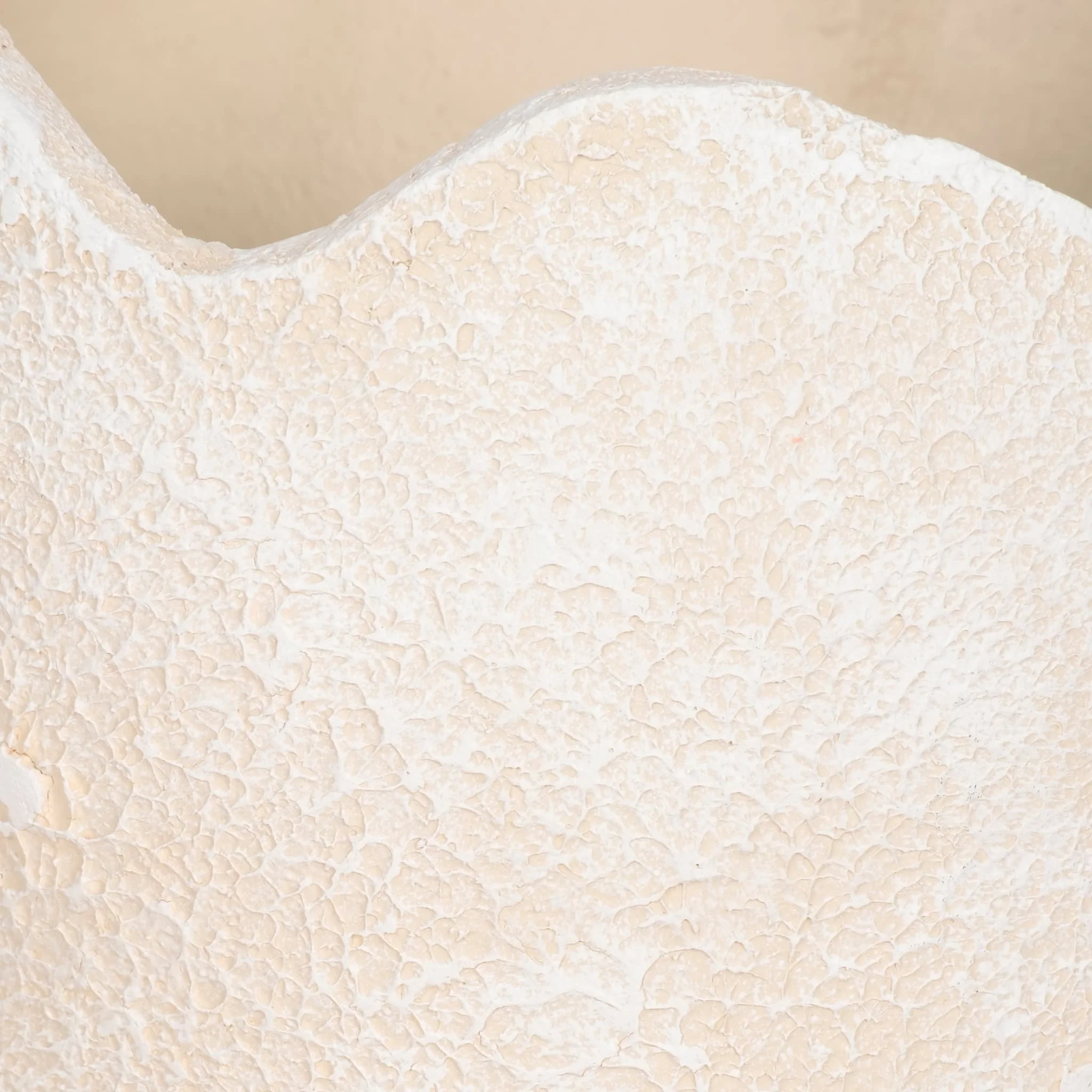 10" Abstract Textured Terracotta Vase, Ivory - Image 6