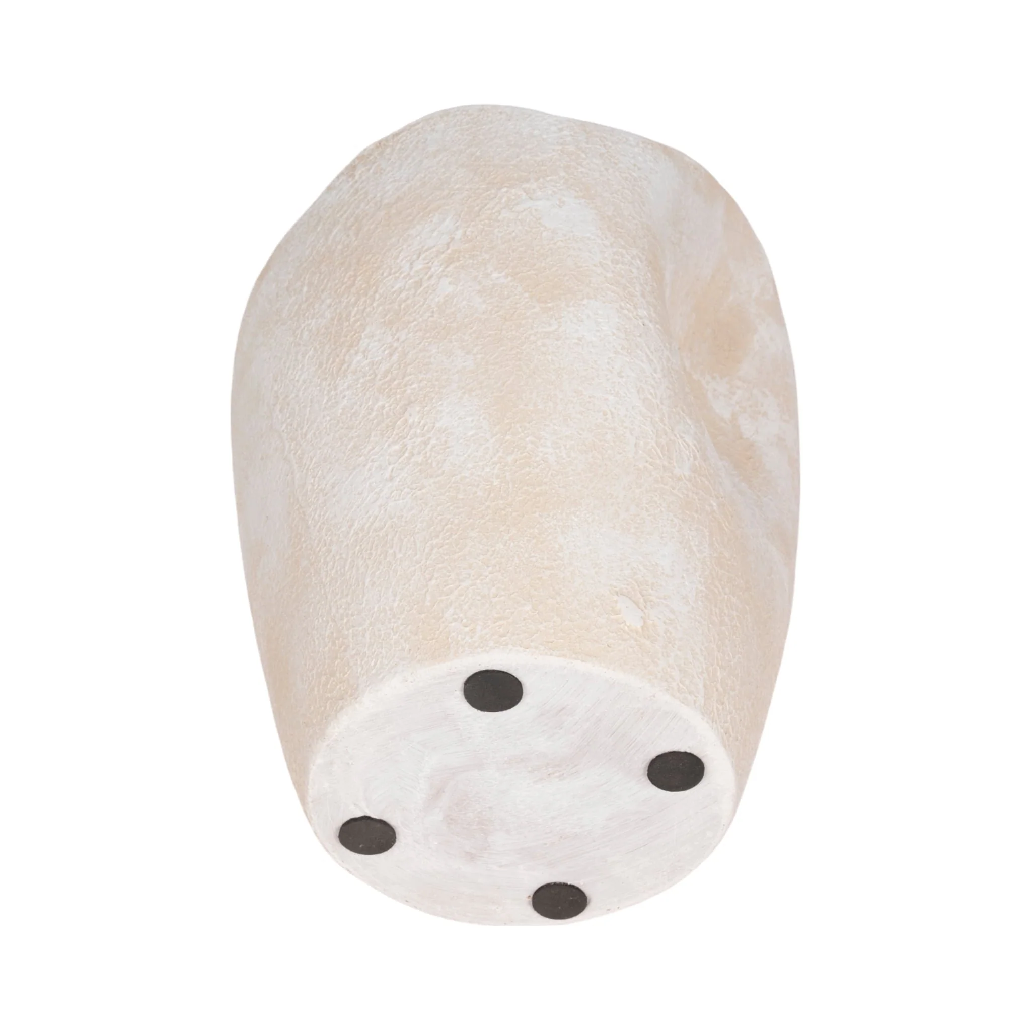 10" Abstract Textured Terracotta Vase, Ivory - Image 8