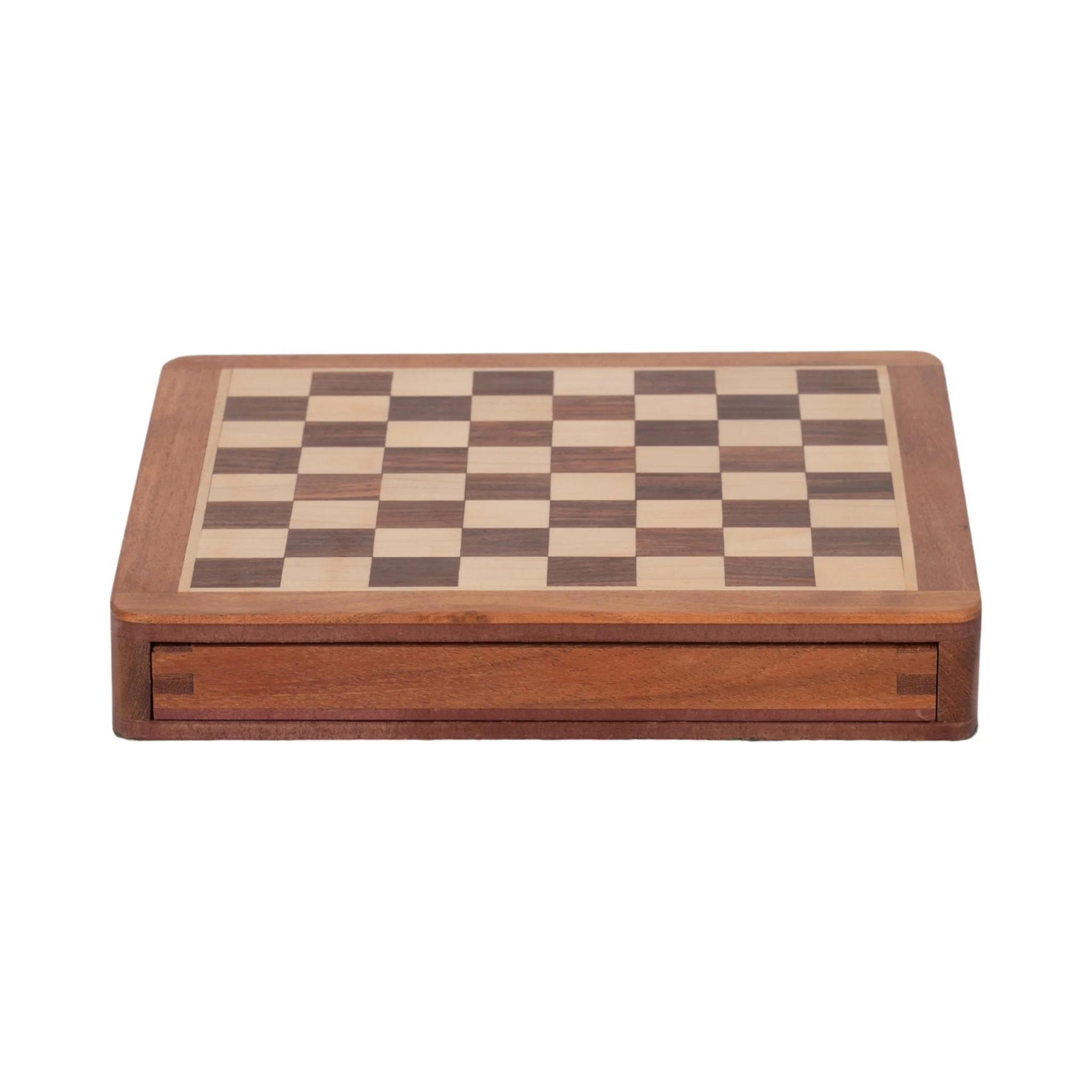 10" Acacia Wood Magnetic Chess Set, Natural - Image 4