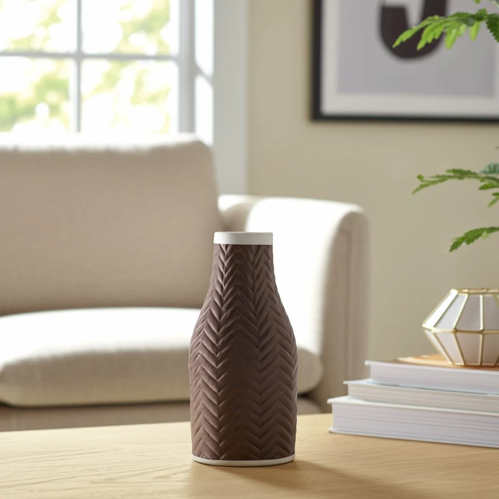 10" Chevron Vase, Java - Image 10