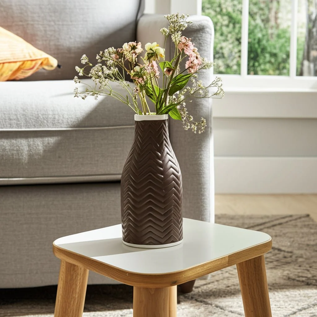 10" Chevron Vase, Java - Image 11