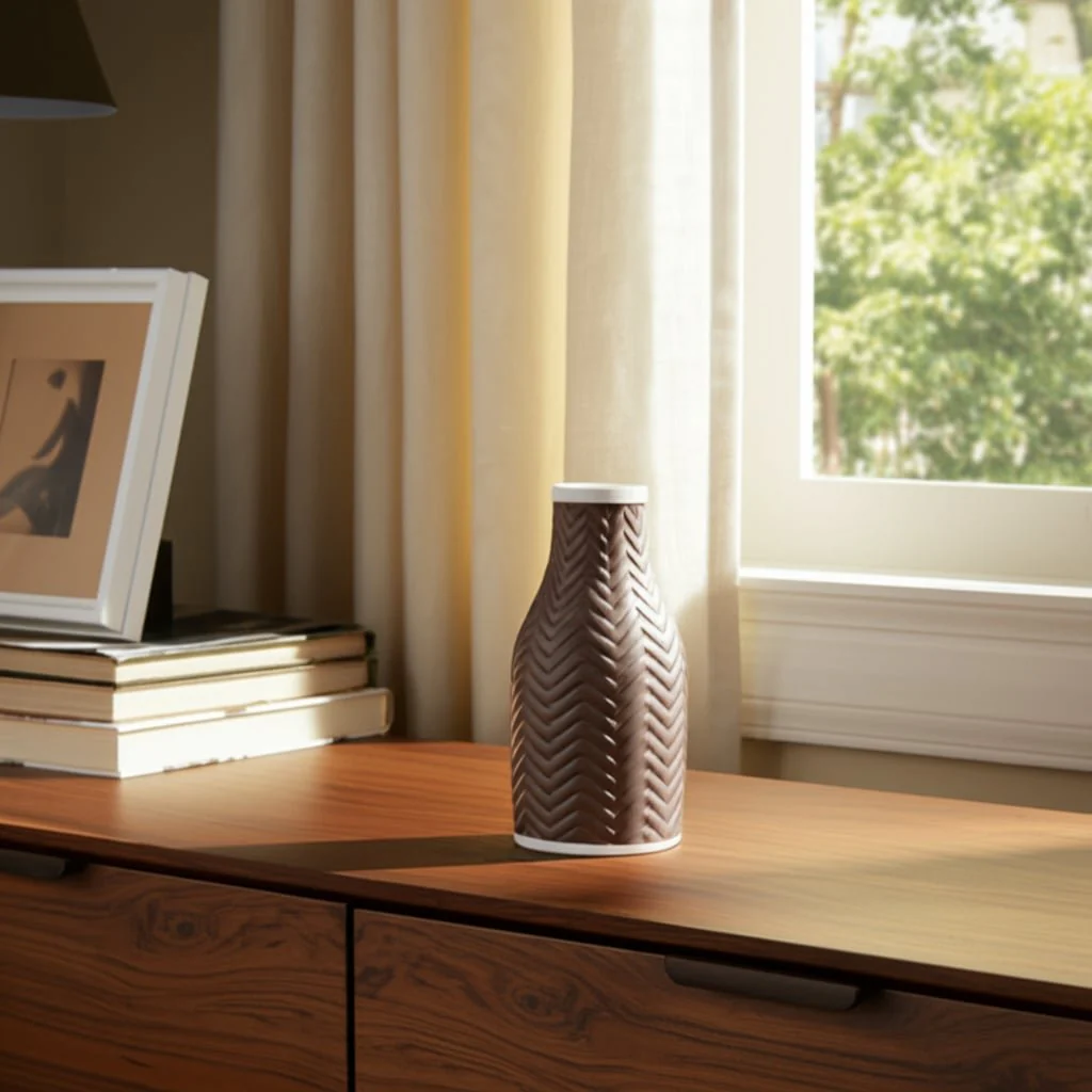 10" Chevron Vase, Java - Image 9