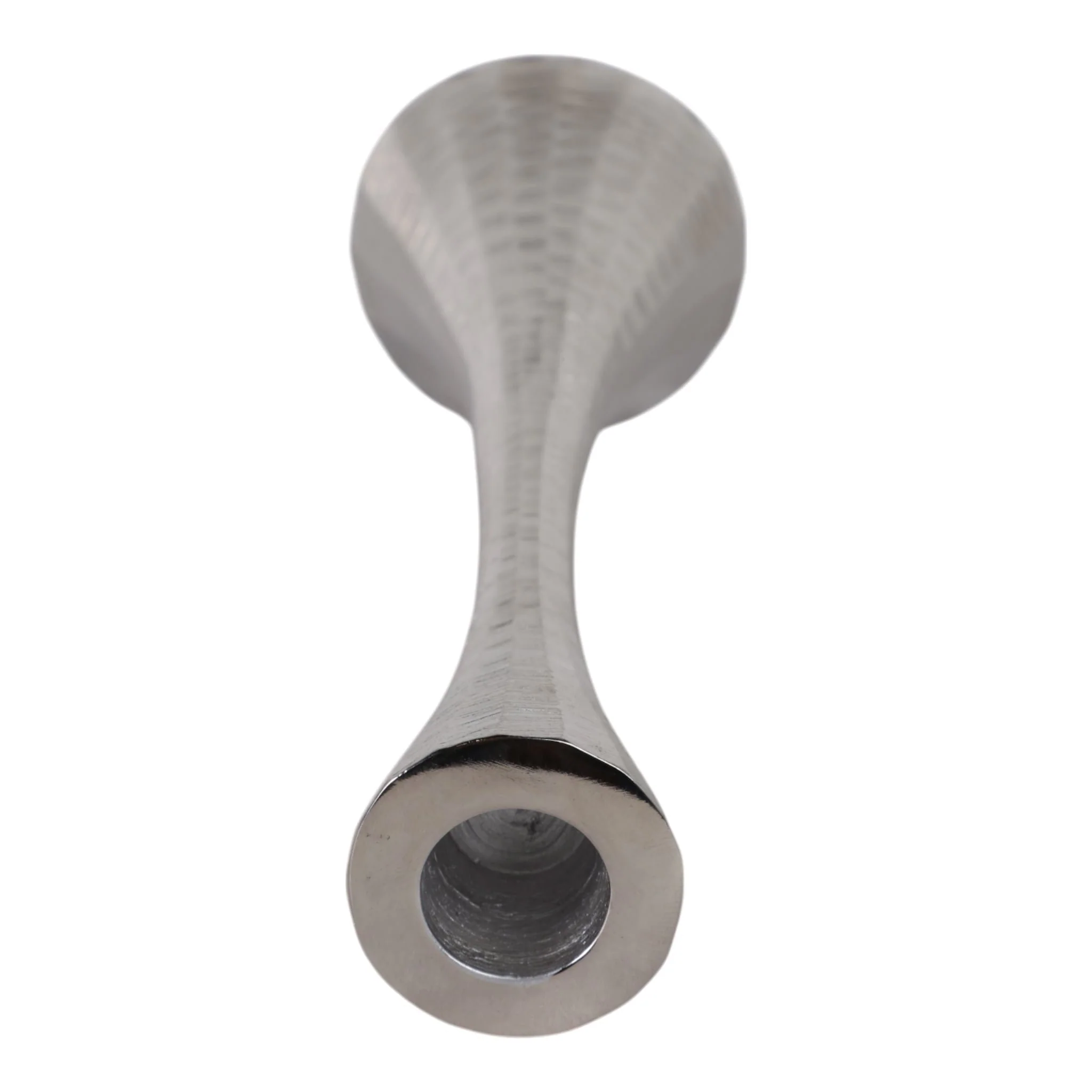 10" Etched Metal Taper Holder, Silver - Image 6