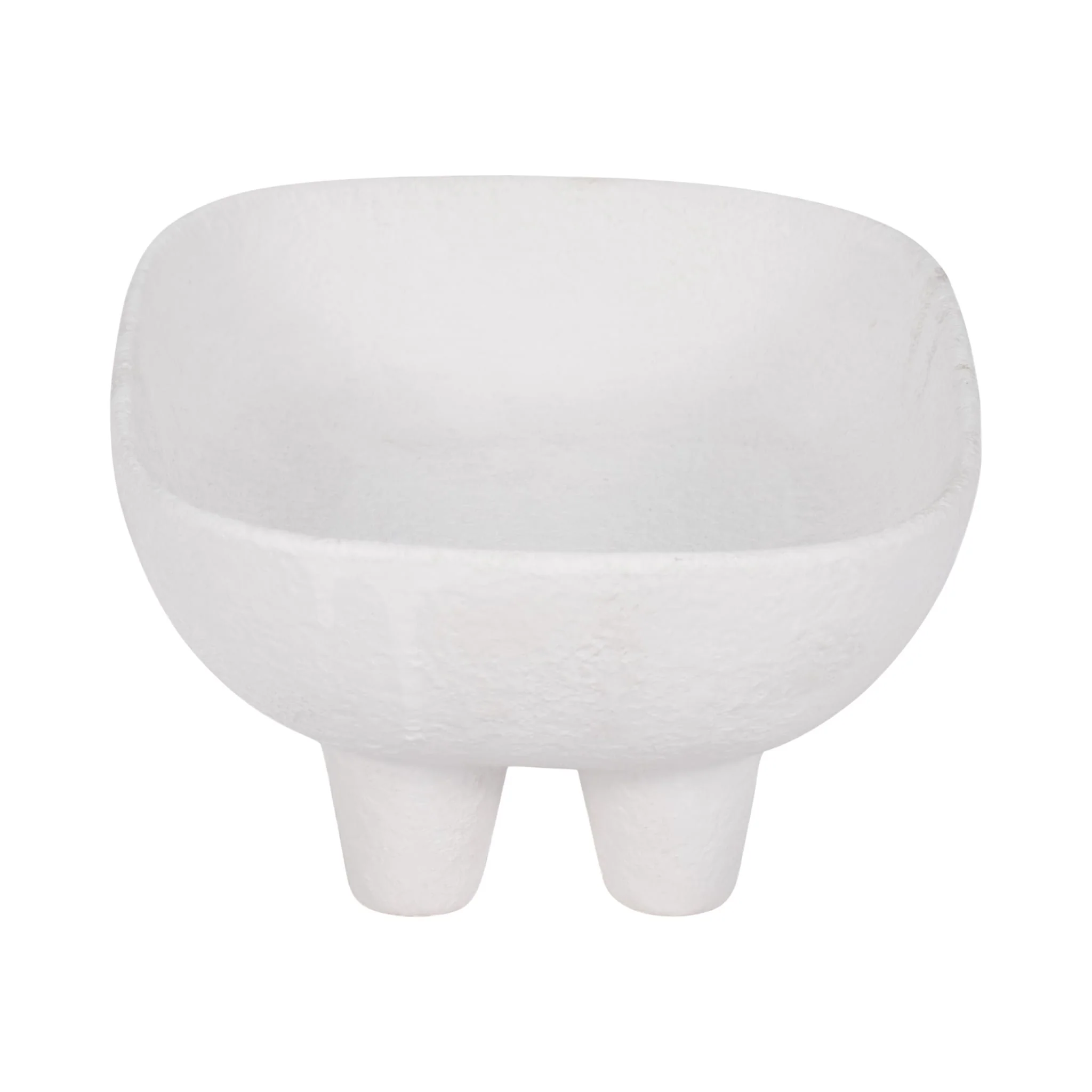10" Footed Rounded Rectangle Bowl, White - Image 4