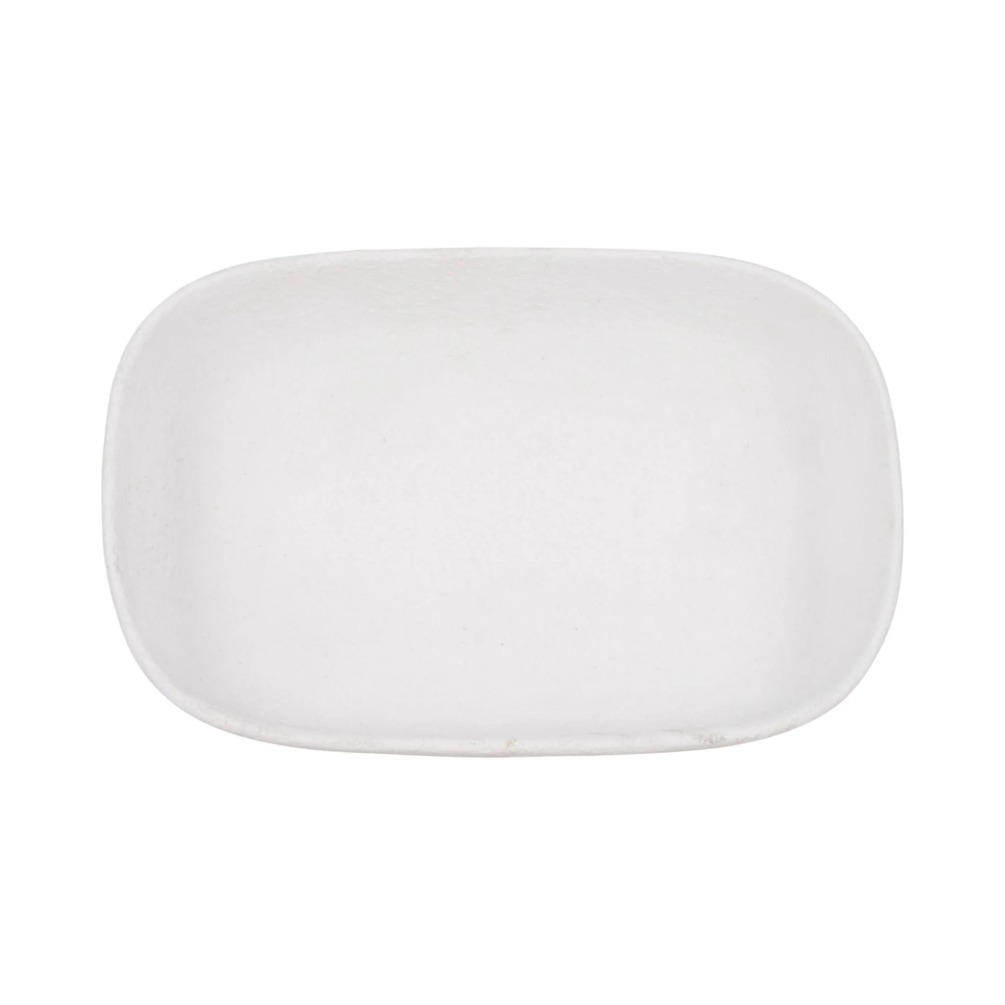 10" Footed Rounded Rectangle Bowl, White - Image 6