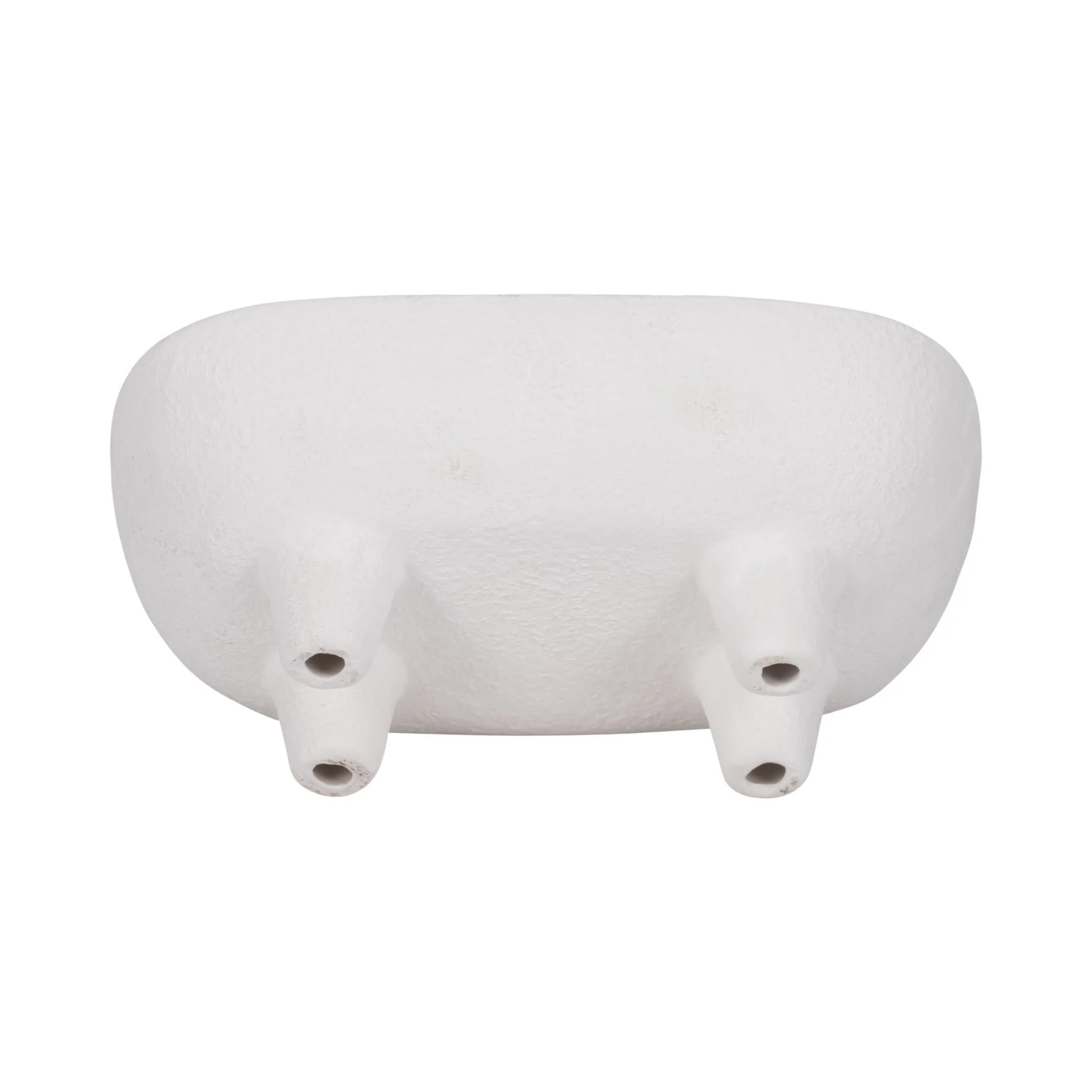 10" Footed Rounded Rectangle Bowl, White - Image 7