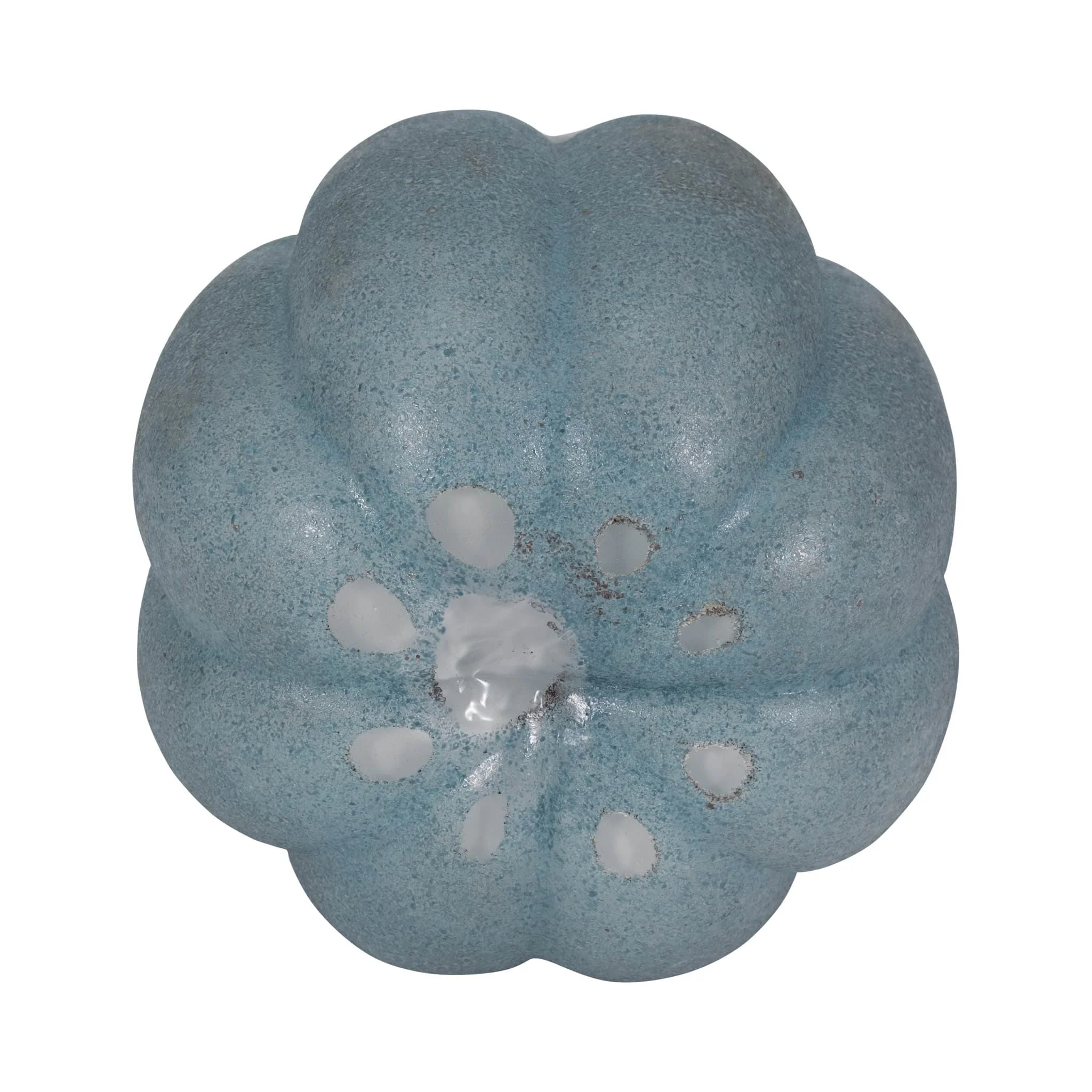 10" Glass Sea Urchin Vase, Blue - Image 6