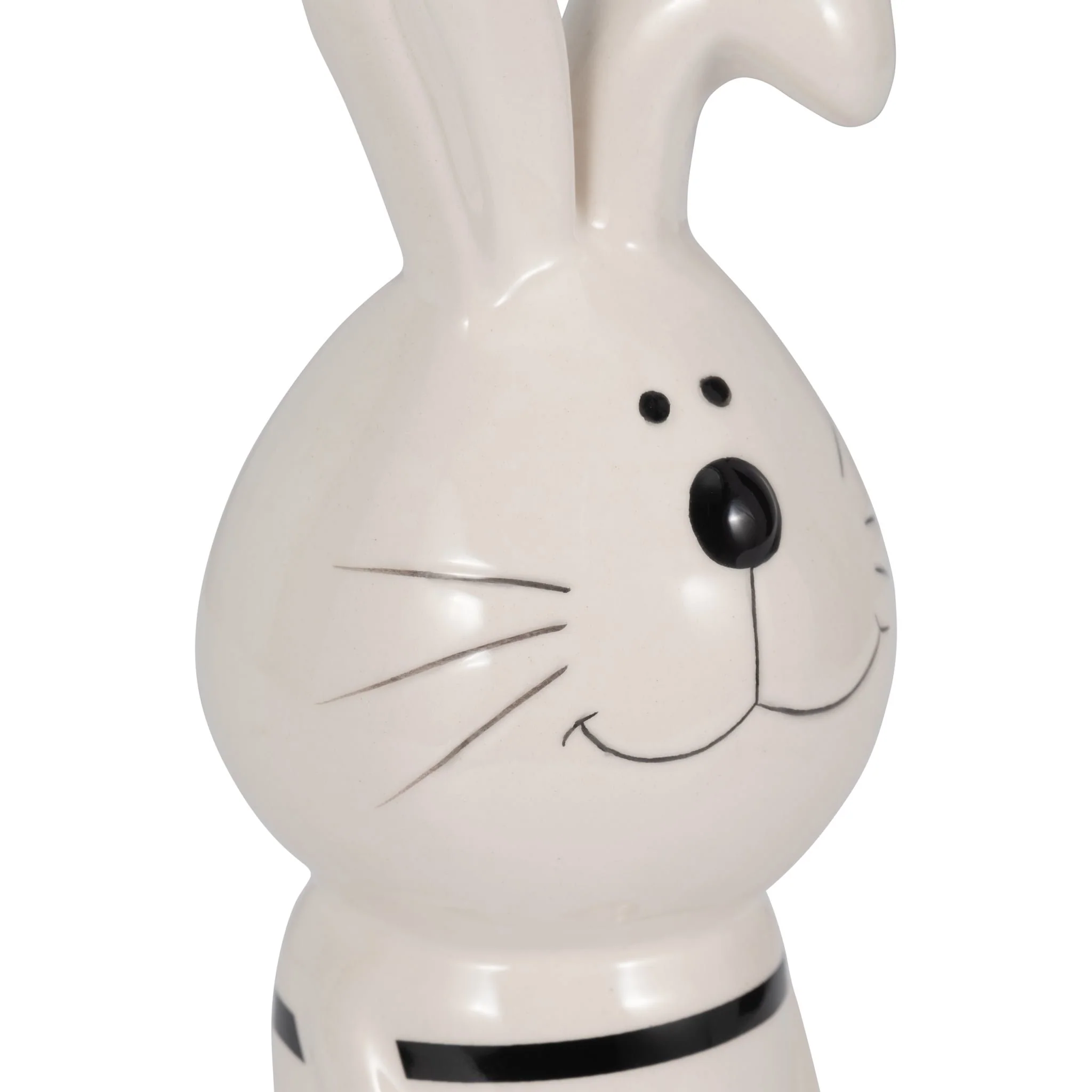 10" Lines Bunny With Gold Heart, White/black - Image 5