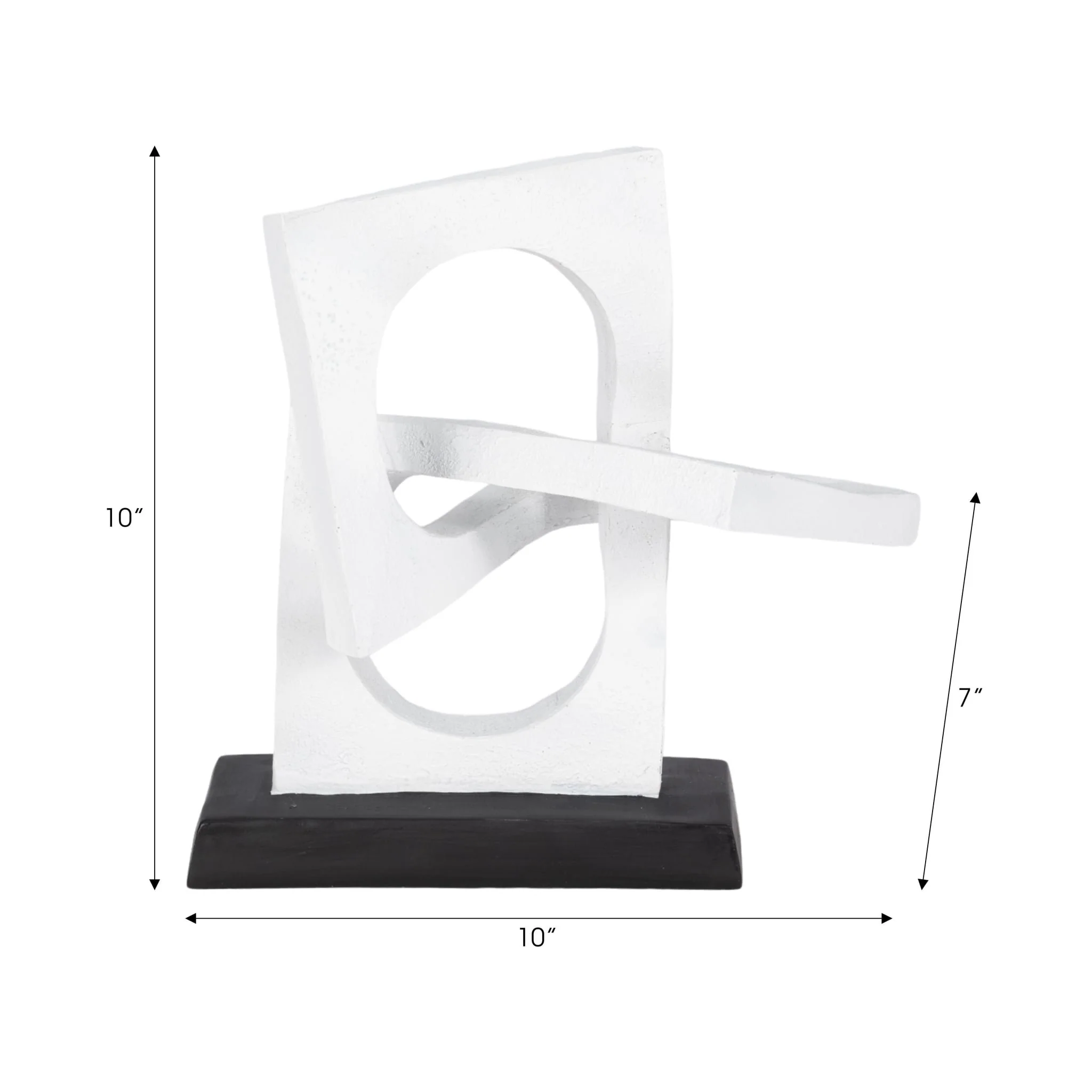 10" Links Sculpture Volcano Texture, White/black - Image 8