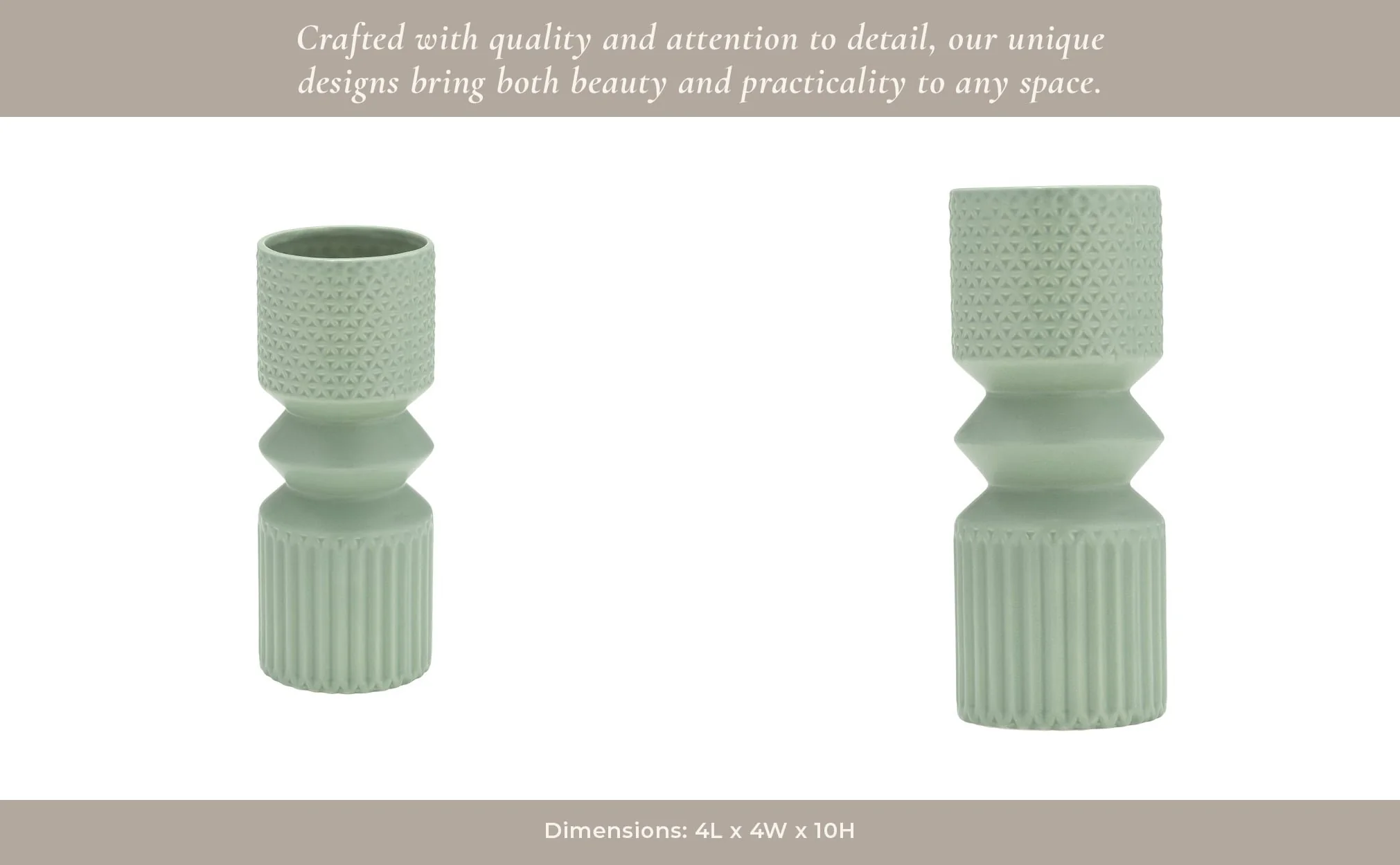 10" Mallet Vase, Dark Sage - Image 10