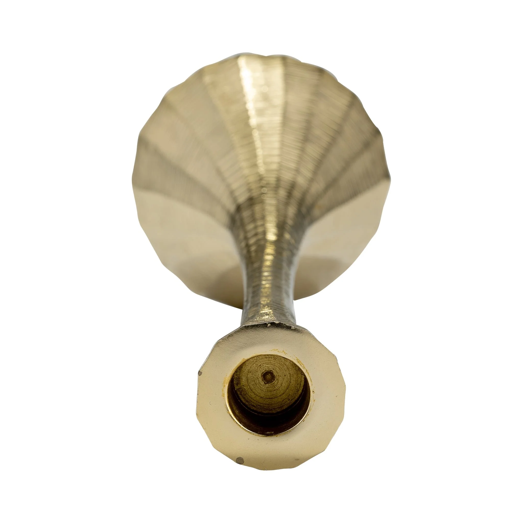 10" Metal, Taper Candle Holder, Brass - Image 5
