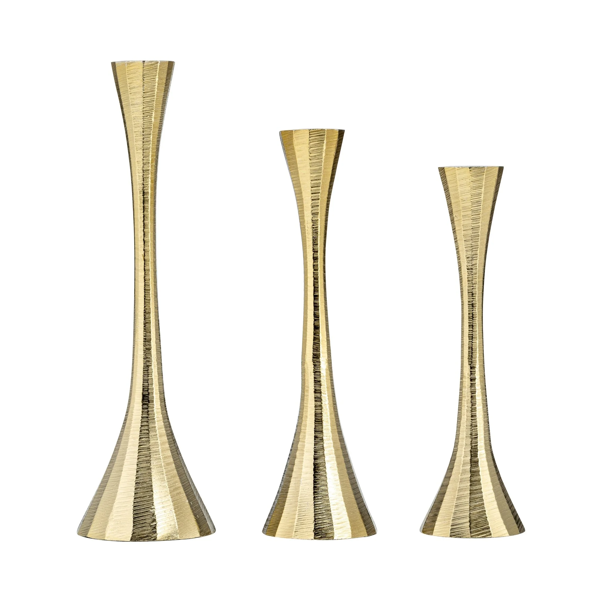 10" Metal, Taper Candle Holder, Brass - Image 7
