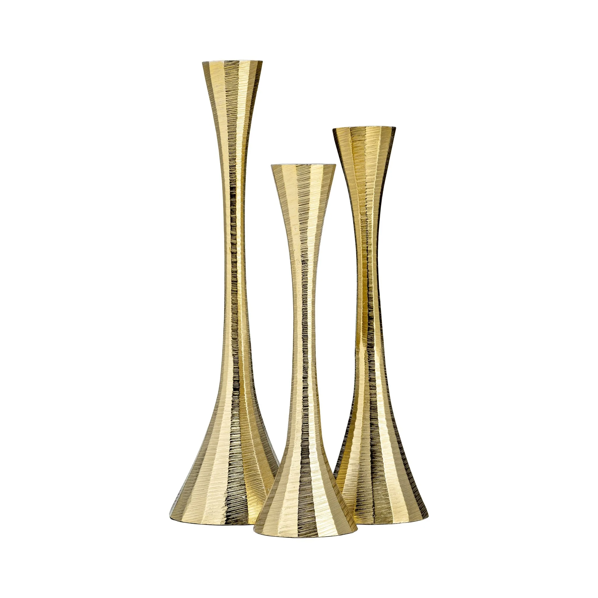 10" Metal, Taper Candle Holder, Brass - Image 8