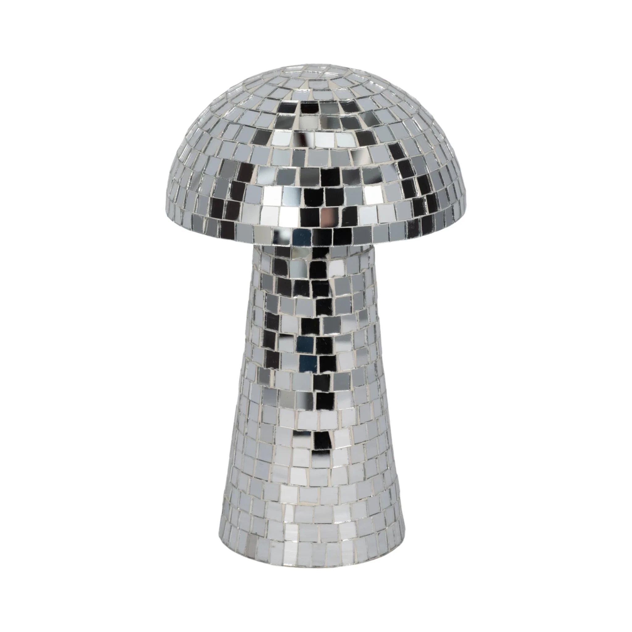 10" Mosaic Mushroom, Silver - Image 2
