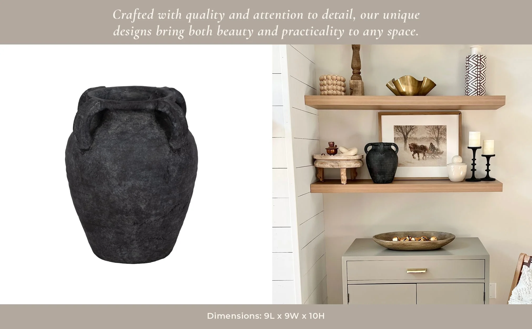 10" Multi Handle Jug, Black - Image 13