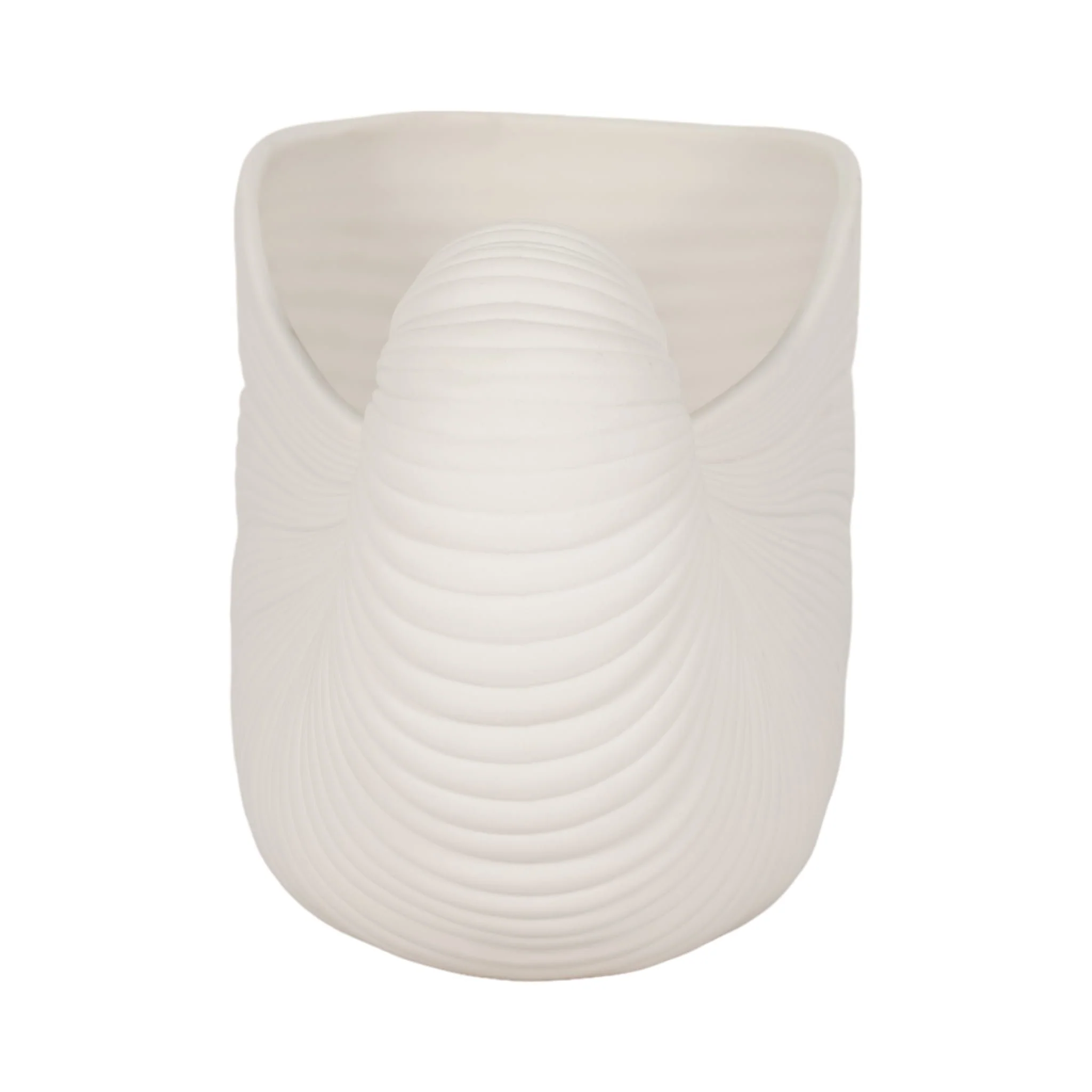 10" Nautilus Shell Planter, White - Image 4