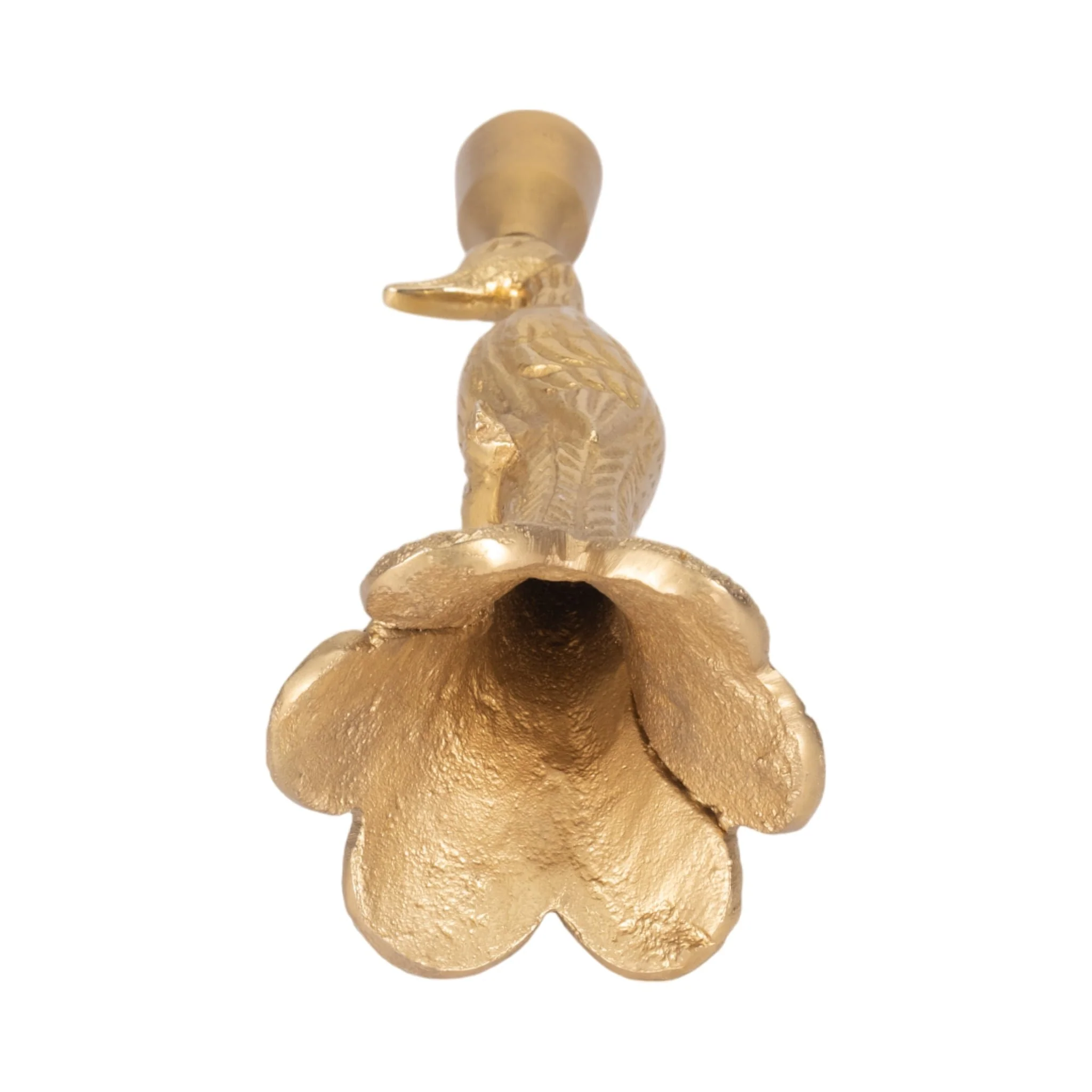 10" Peacock Taper Candle Holder, Gold - Image 8