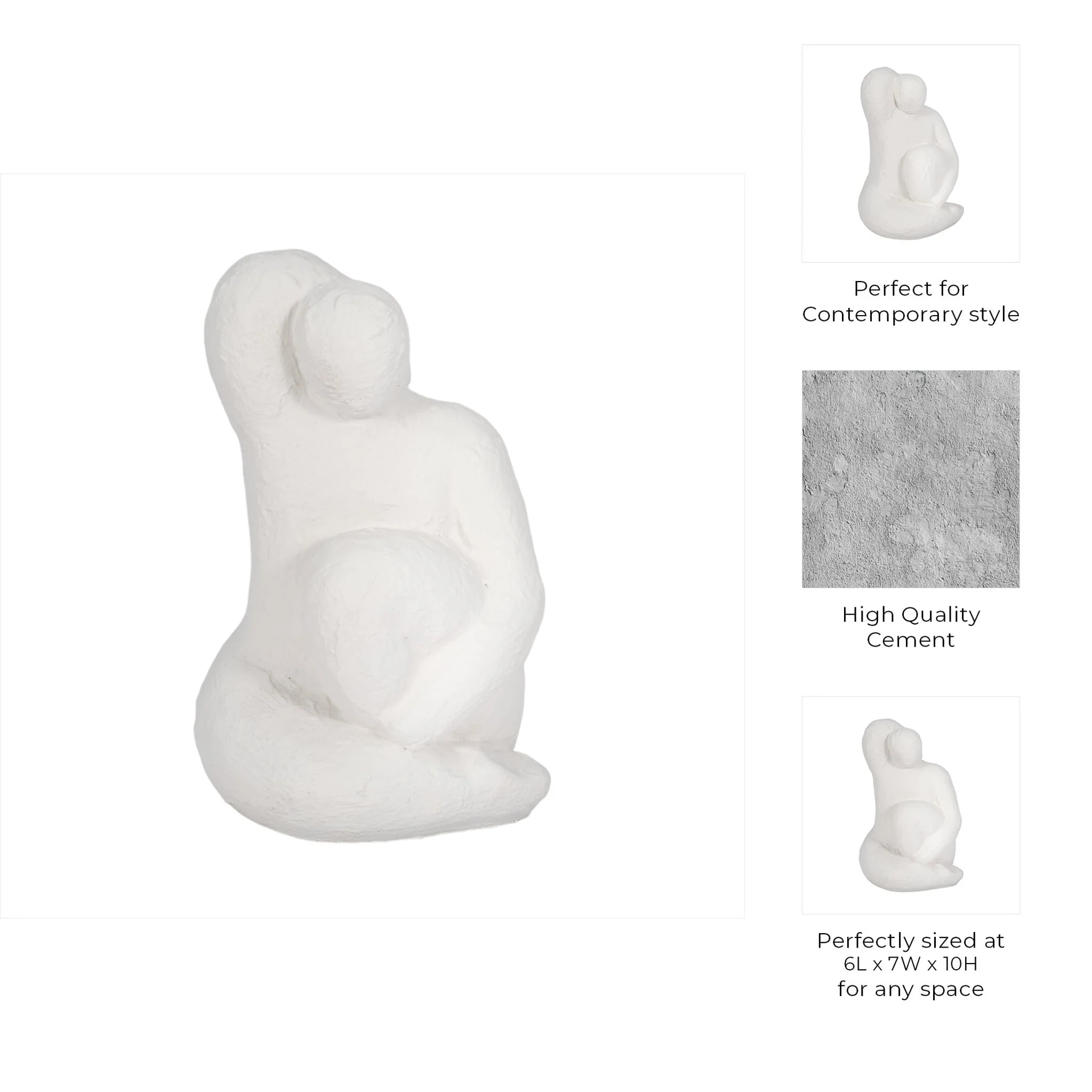 10" Raised Arm Posing Figure, White - Image 10