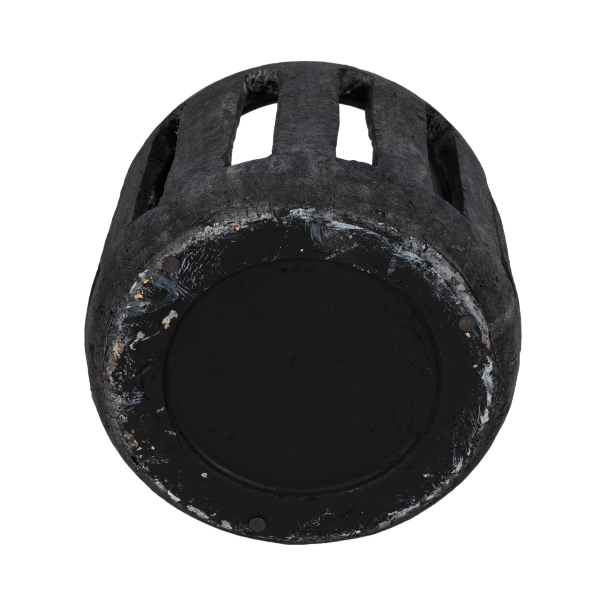 10" Round Lantern Hurricane With Open Slats, Black - Image 6