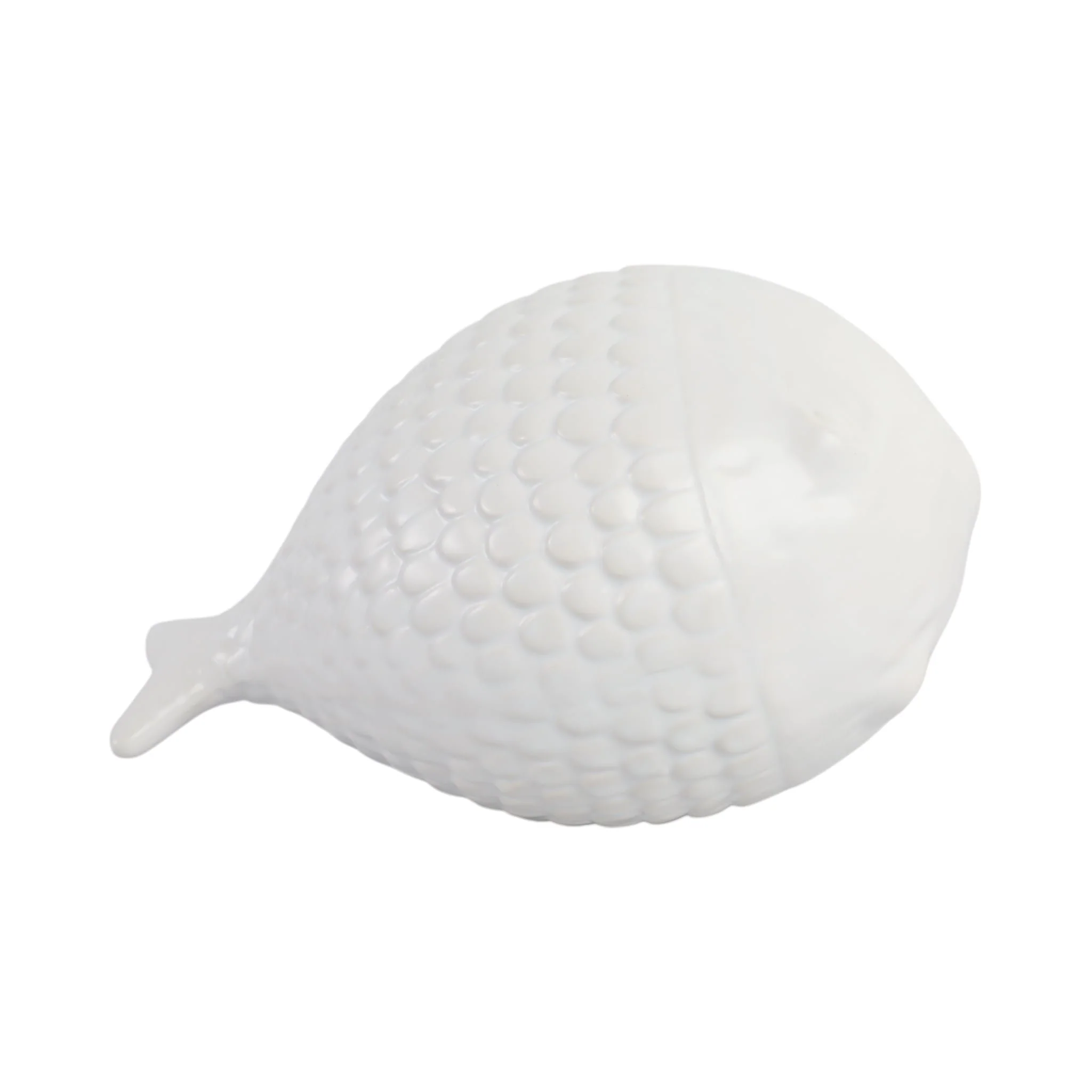 10" Scaled Fish Figurine, White - Image 6
