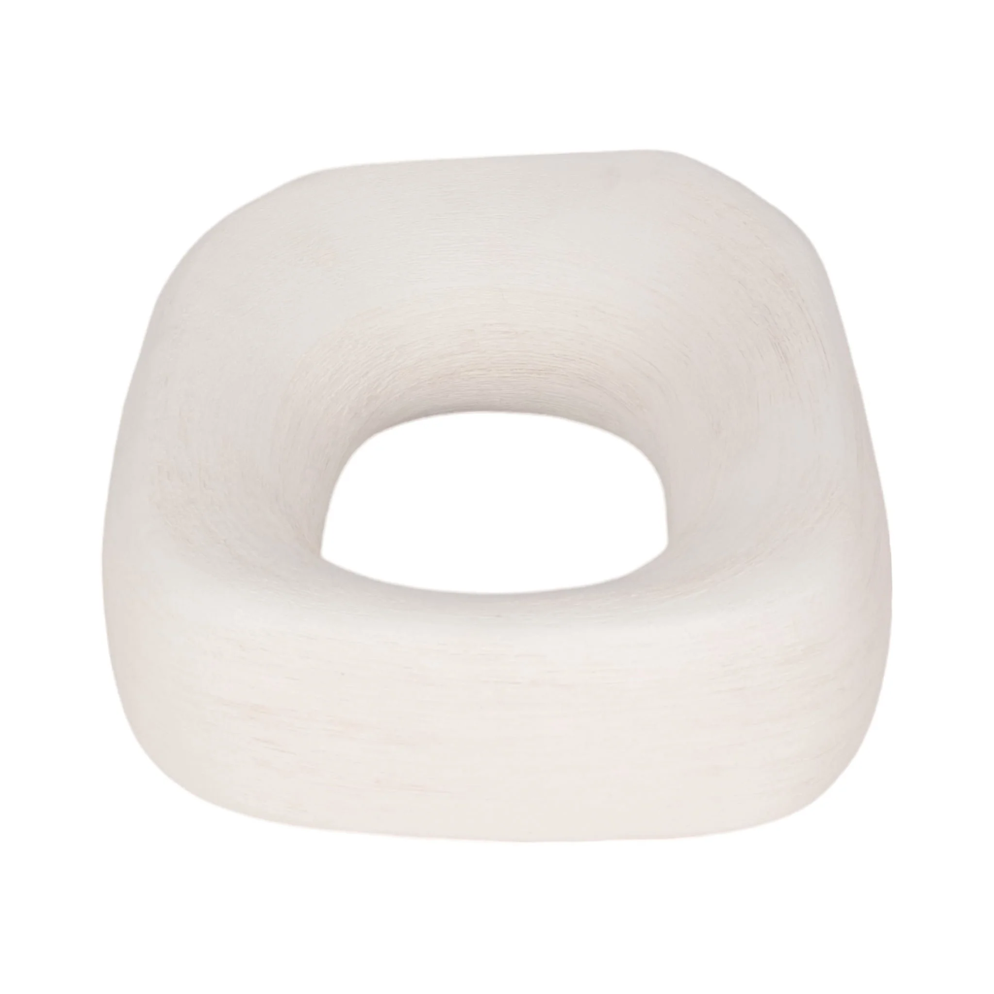 10" Short Rough Open Cut-out Object, White - Image 5