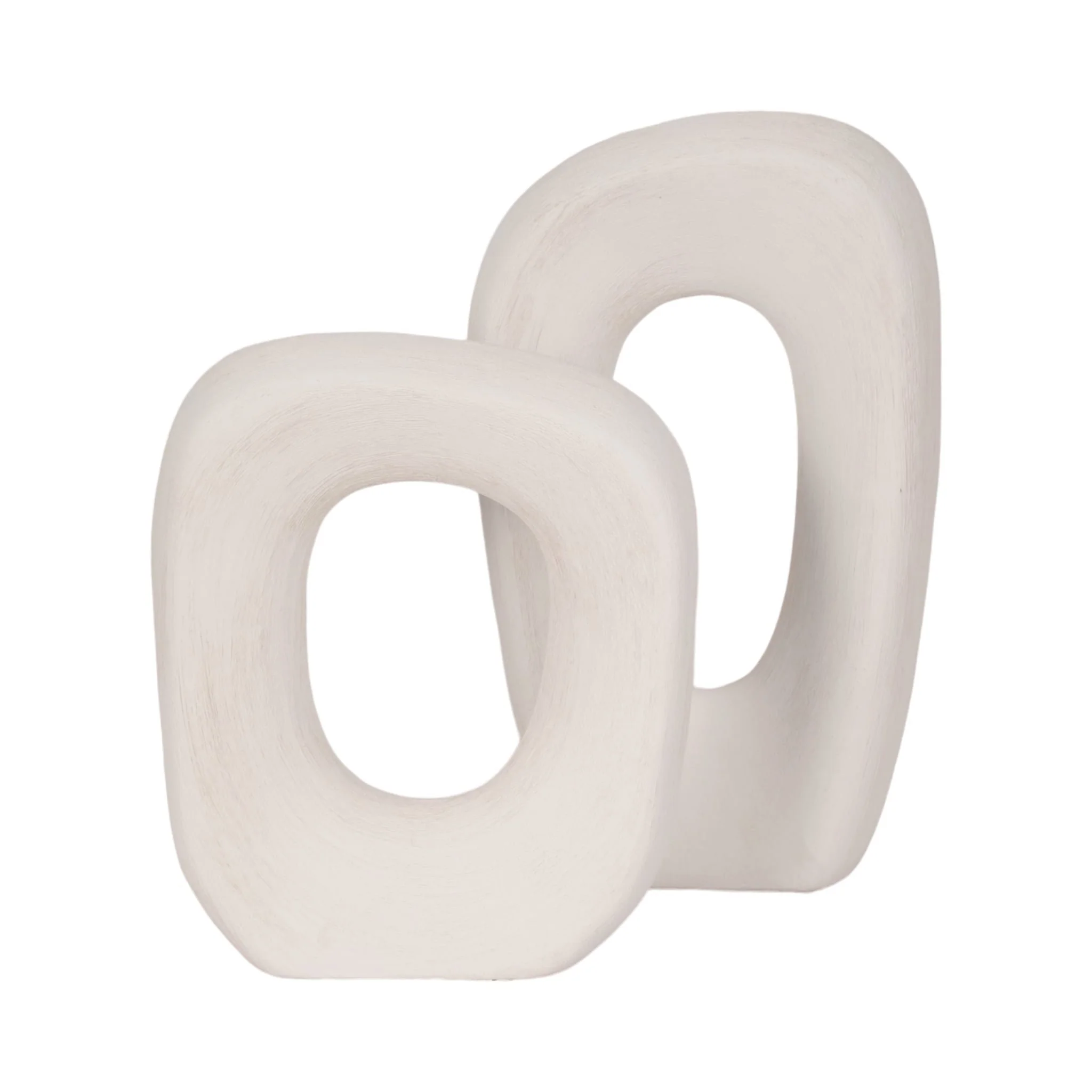 10" Short Rough Open Cut-out Object, White - Image 7