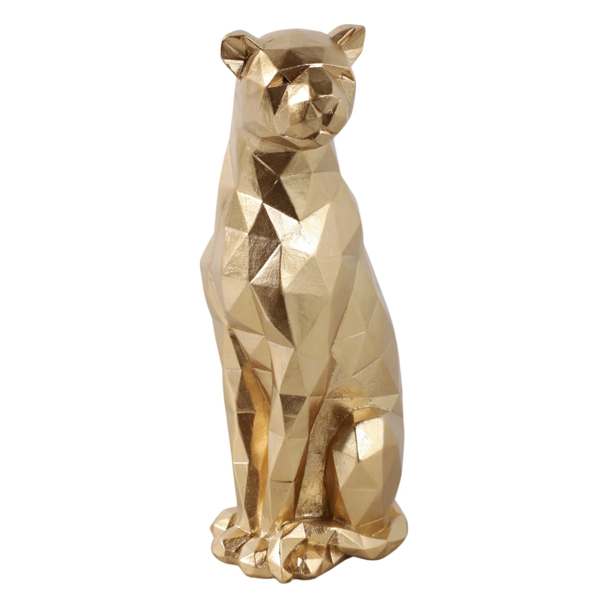 10" Sitting Leopard, Gold - Image 2