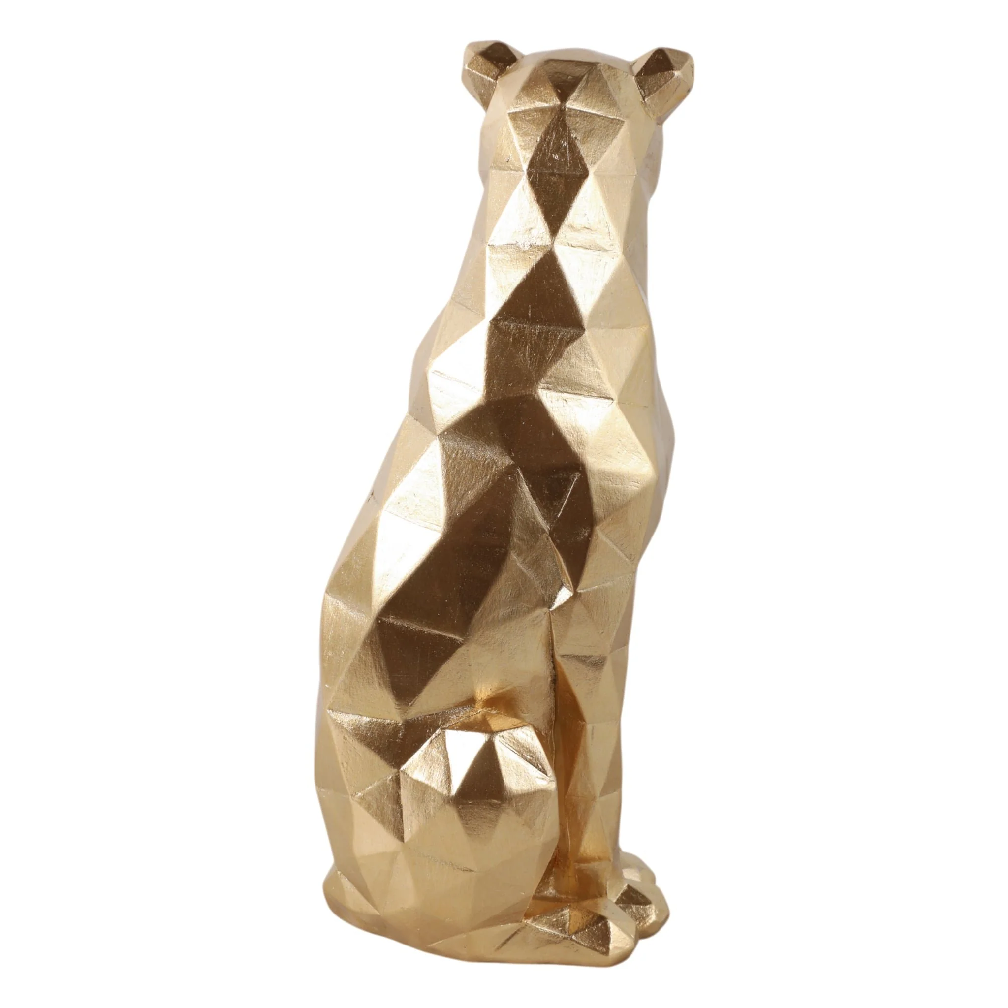 10" Sitting Leopard, Gold - Image 4