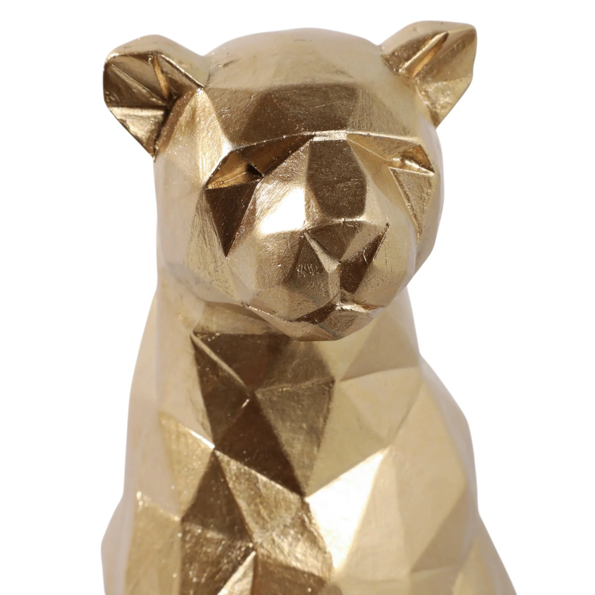 10" Sitting Leopard, Gold - Image 5