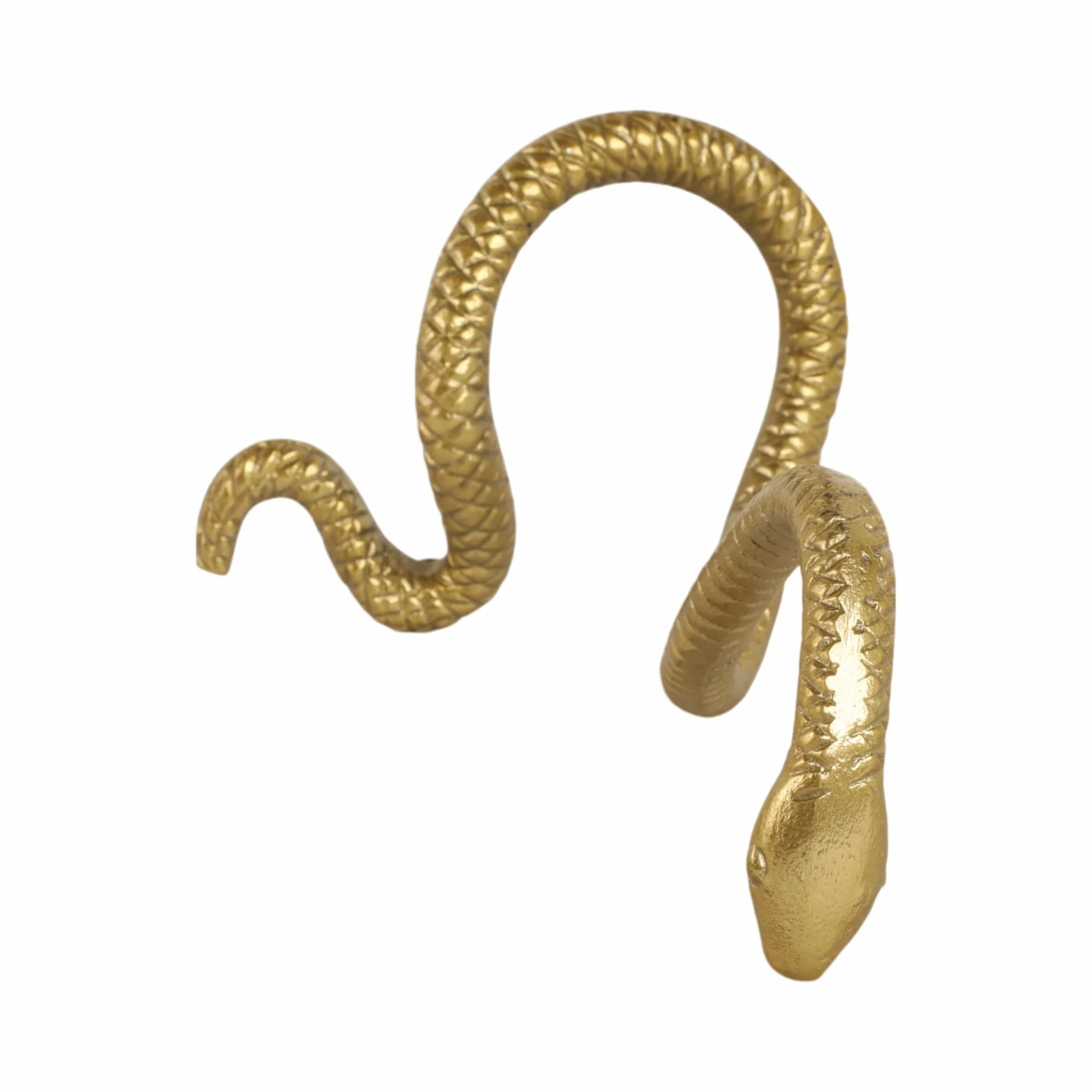 10" Tall Snake Tabletop Decor, Gold - Image 6