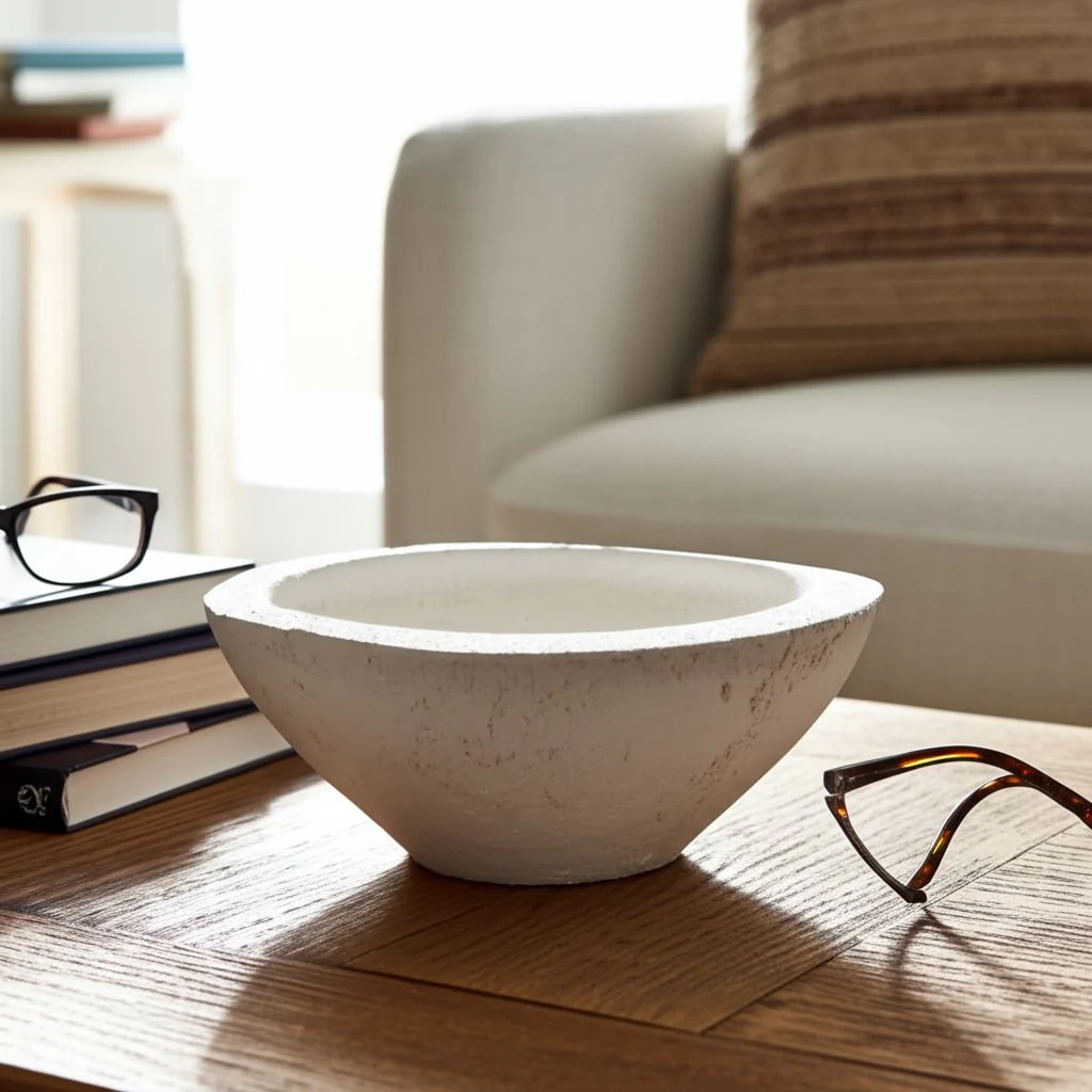 10" Tapered Bowl Rough Finish, White - Image 11