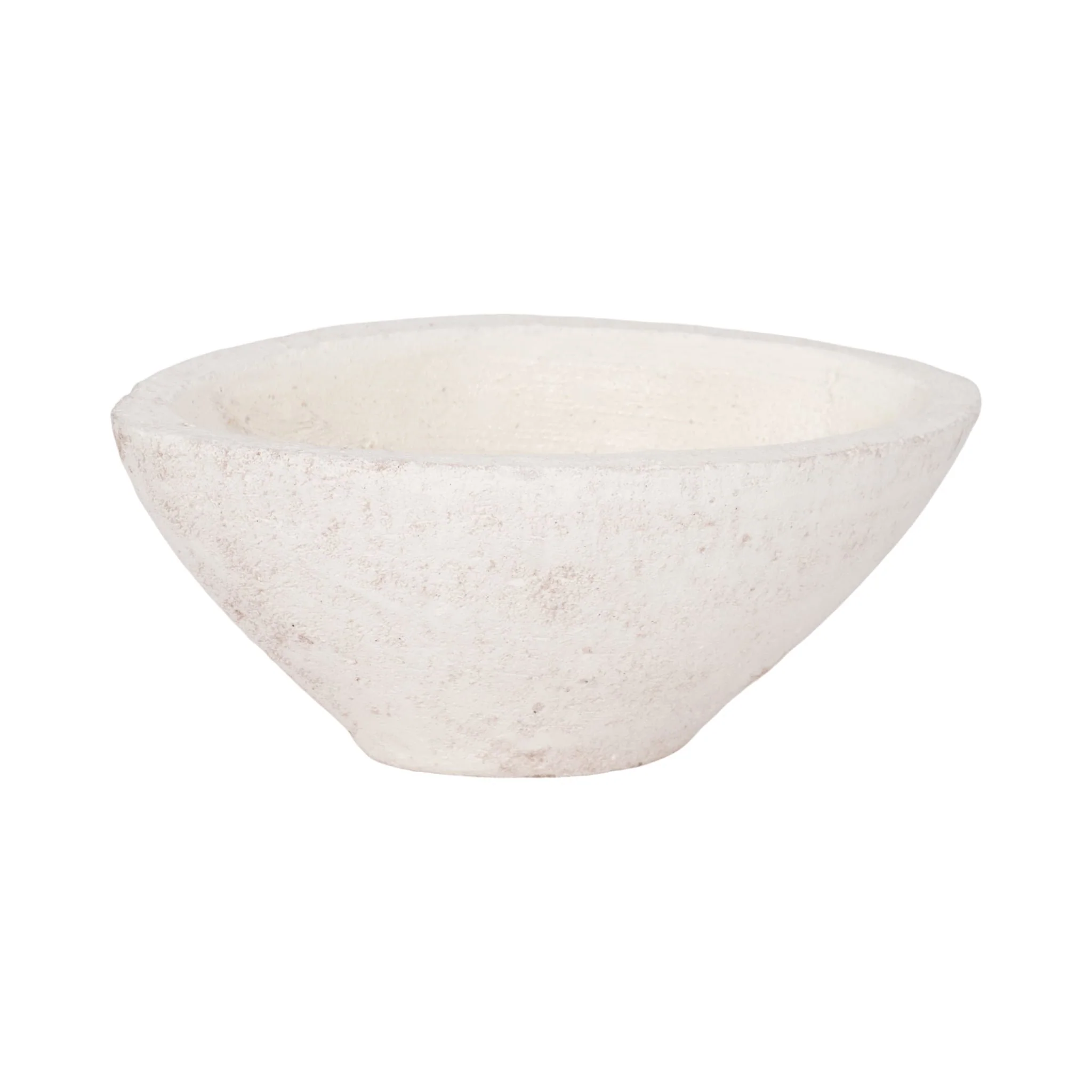10" Tapered Bowl Rough Finish, White - Image 3