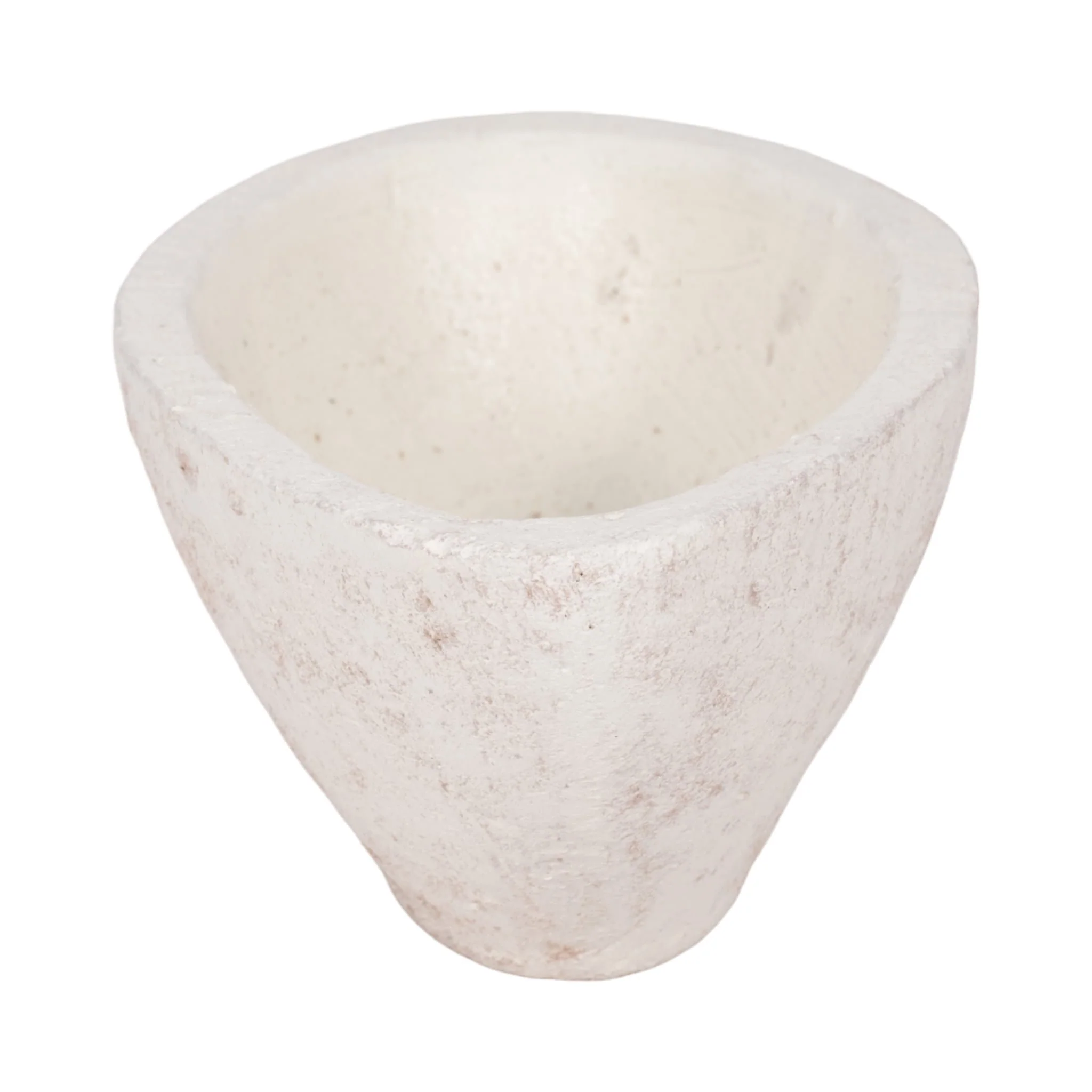 10" Tapered Bowl Rough Finish, White - Image 4