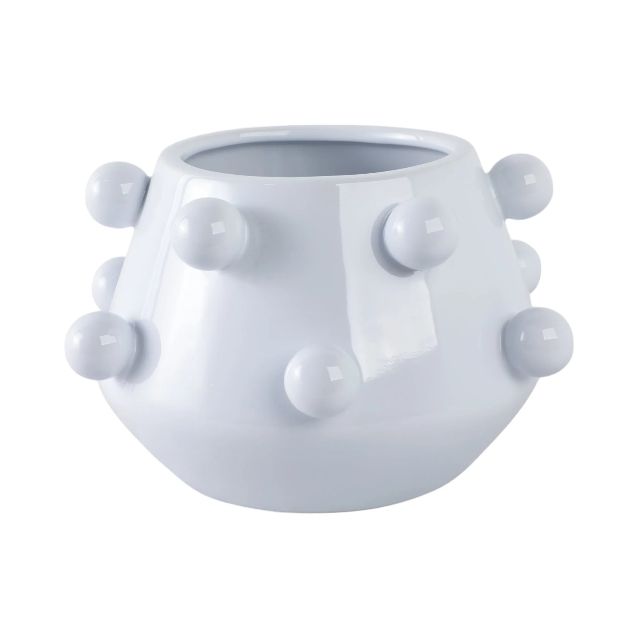 10" Tapered Bubble Planter, White - Image 3