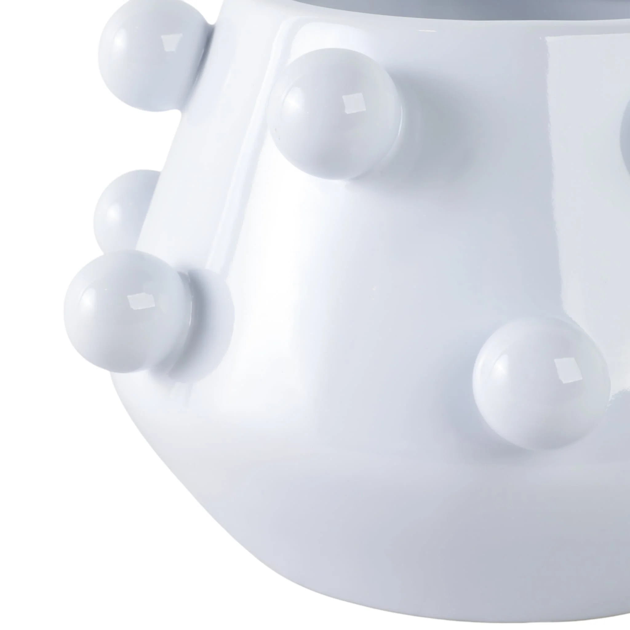 10" Tapered Bubble Planter, White - Image 4