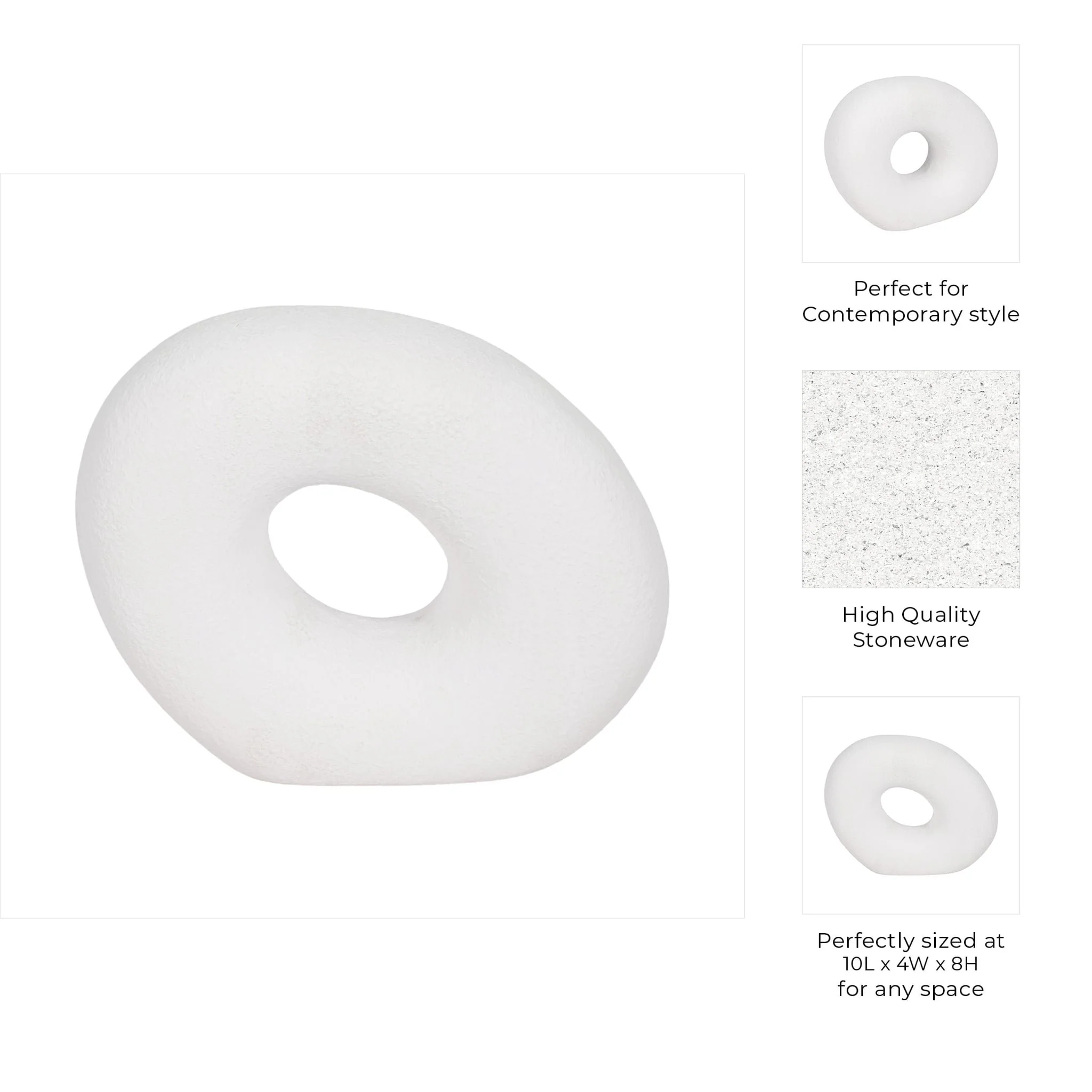 10" Textured Open Cut-out Slanted Circle Object, W - Image 10