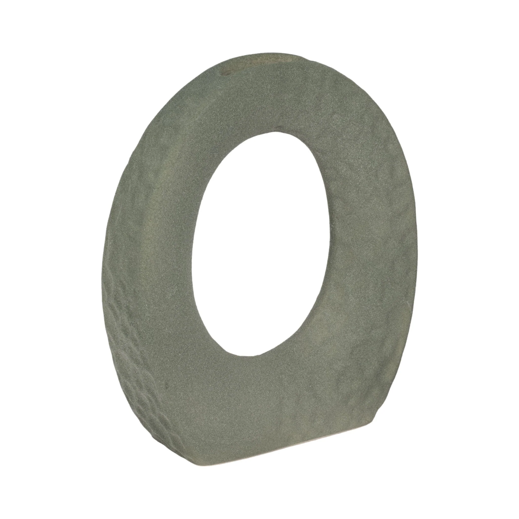 10" Textured Open Cut-out With Vase Opening, Sage - Image 3
