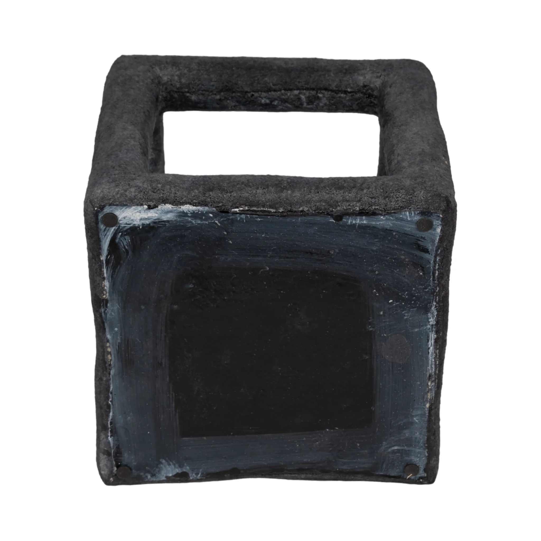 10" Textured Open Square Object, Black - Image 6