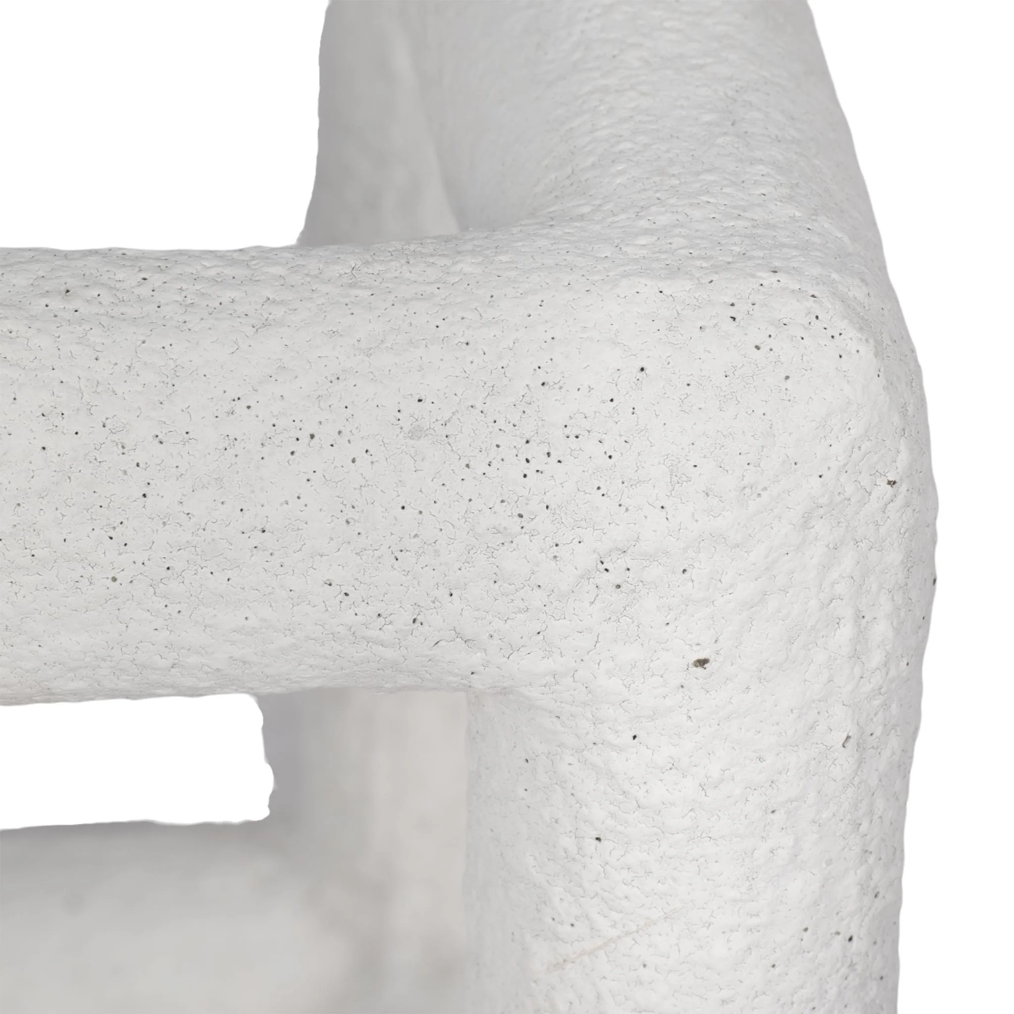 10" Textured Open Square Object, White - Image 4