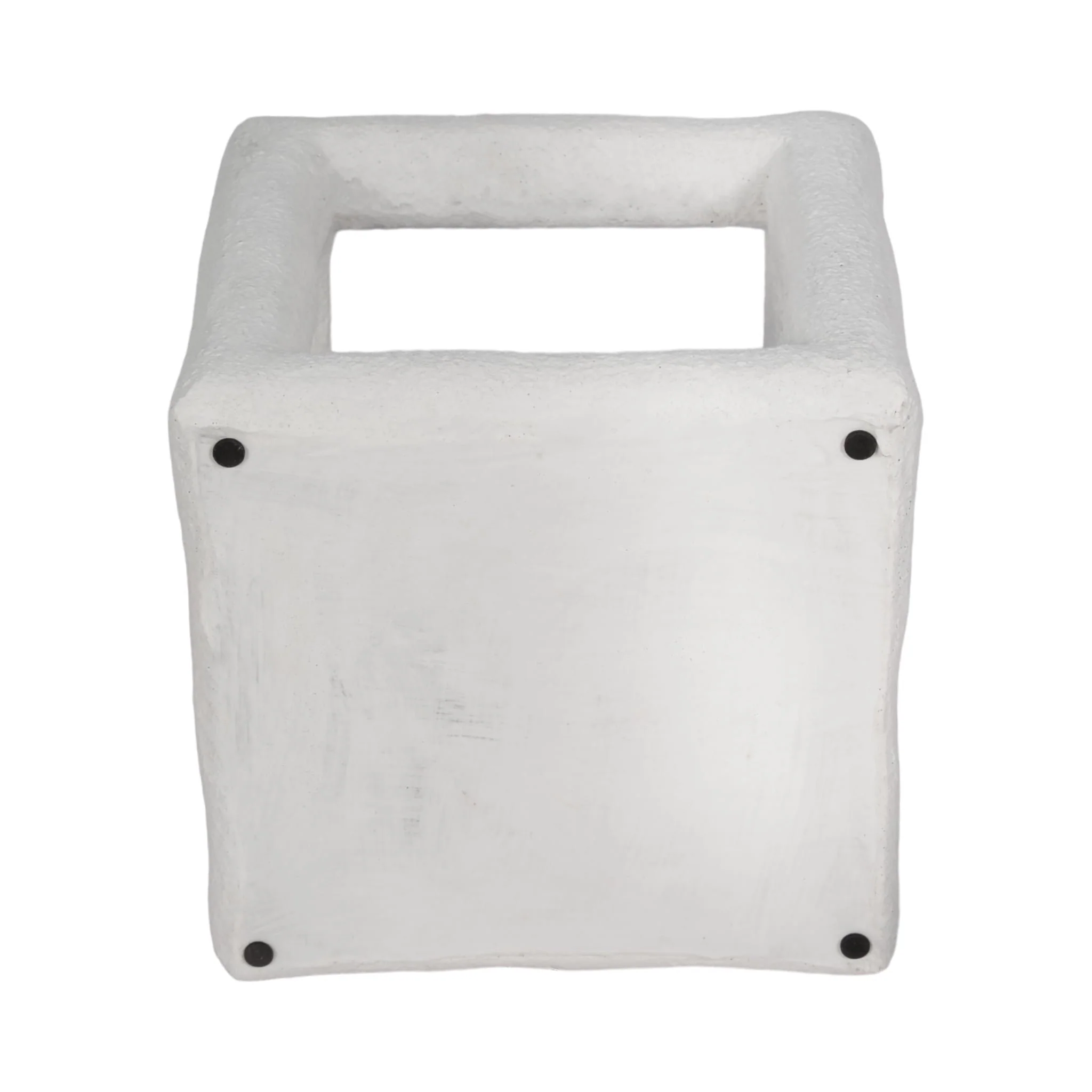 10" Textured Open Square Object, White - Image 6
