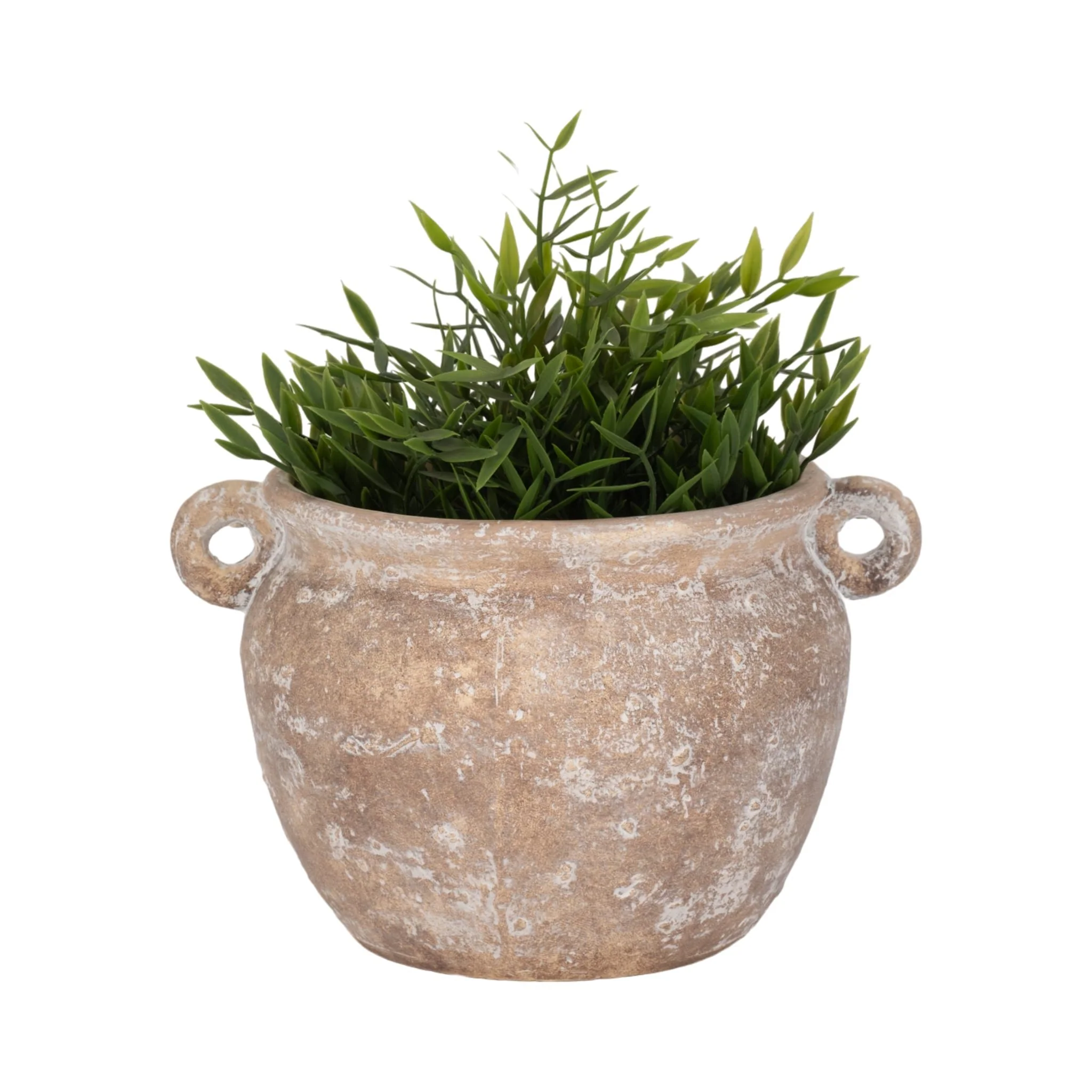 10" Textured Stoneware Jug Planter, Ivory - Image 2