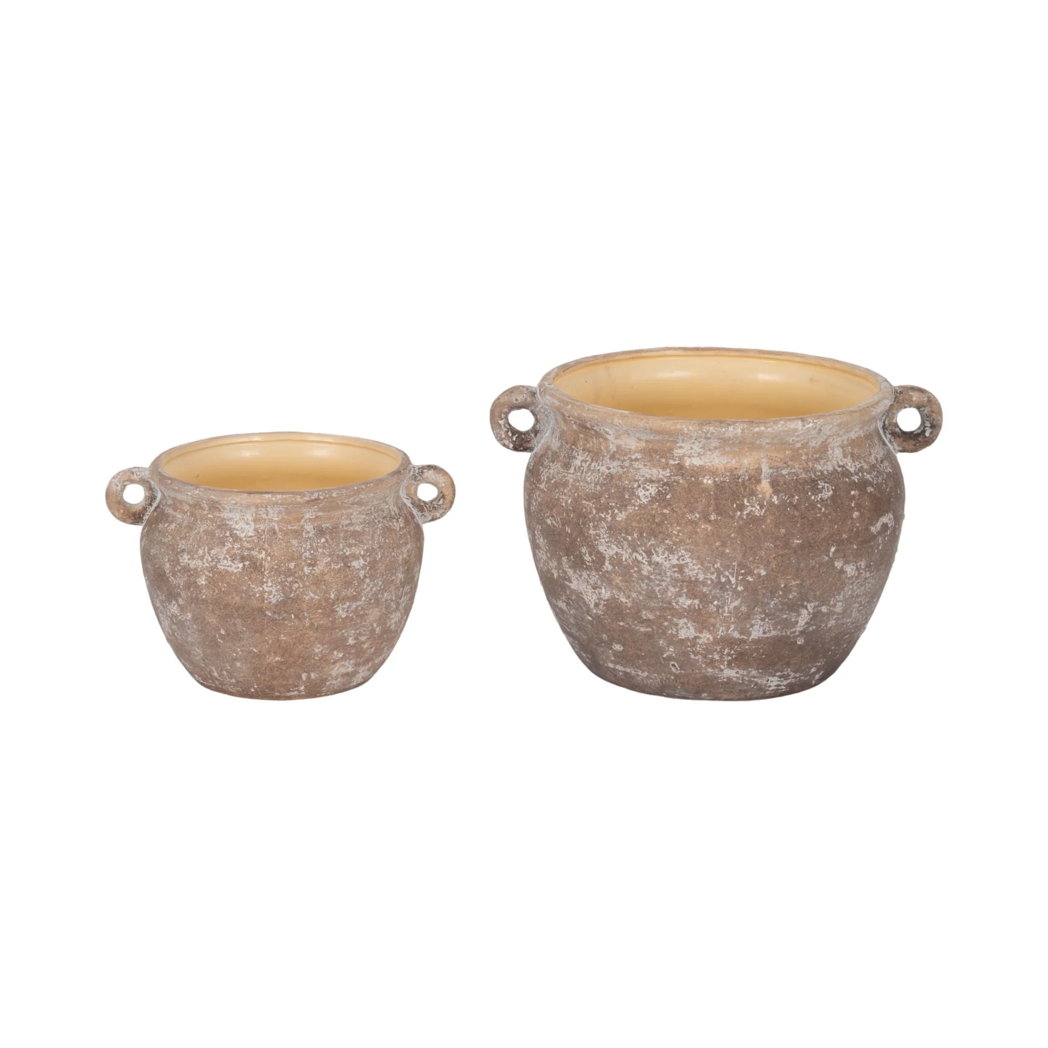 10" Textured Stoneware Jug Planter, Ivory - Image 8