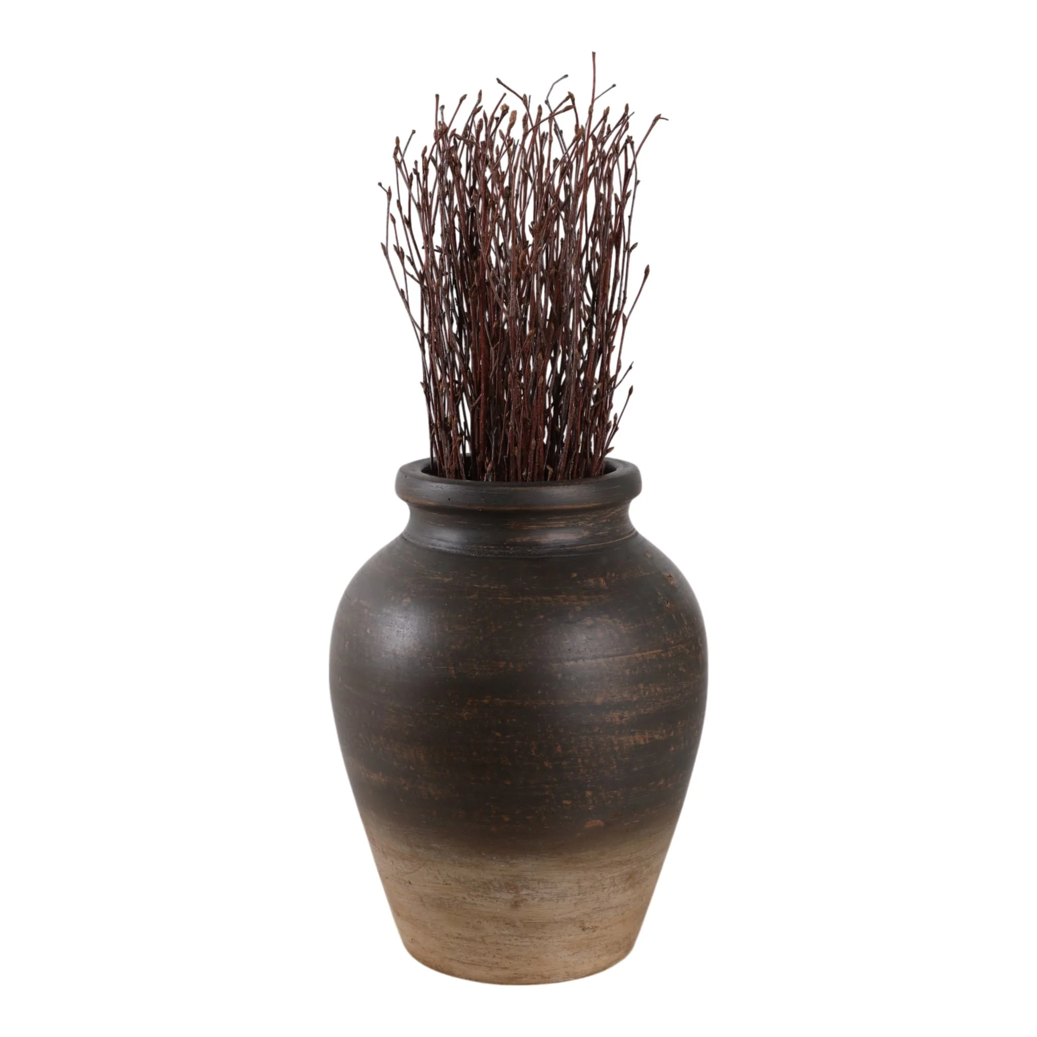 10" Traditional Terracotta Jug, Chocolate Brown - Image 2