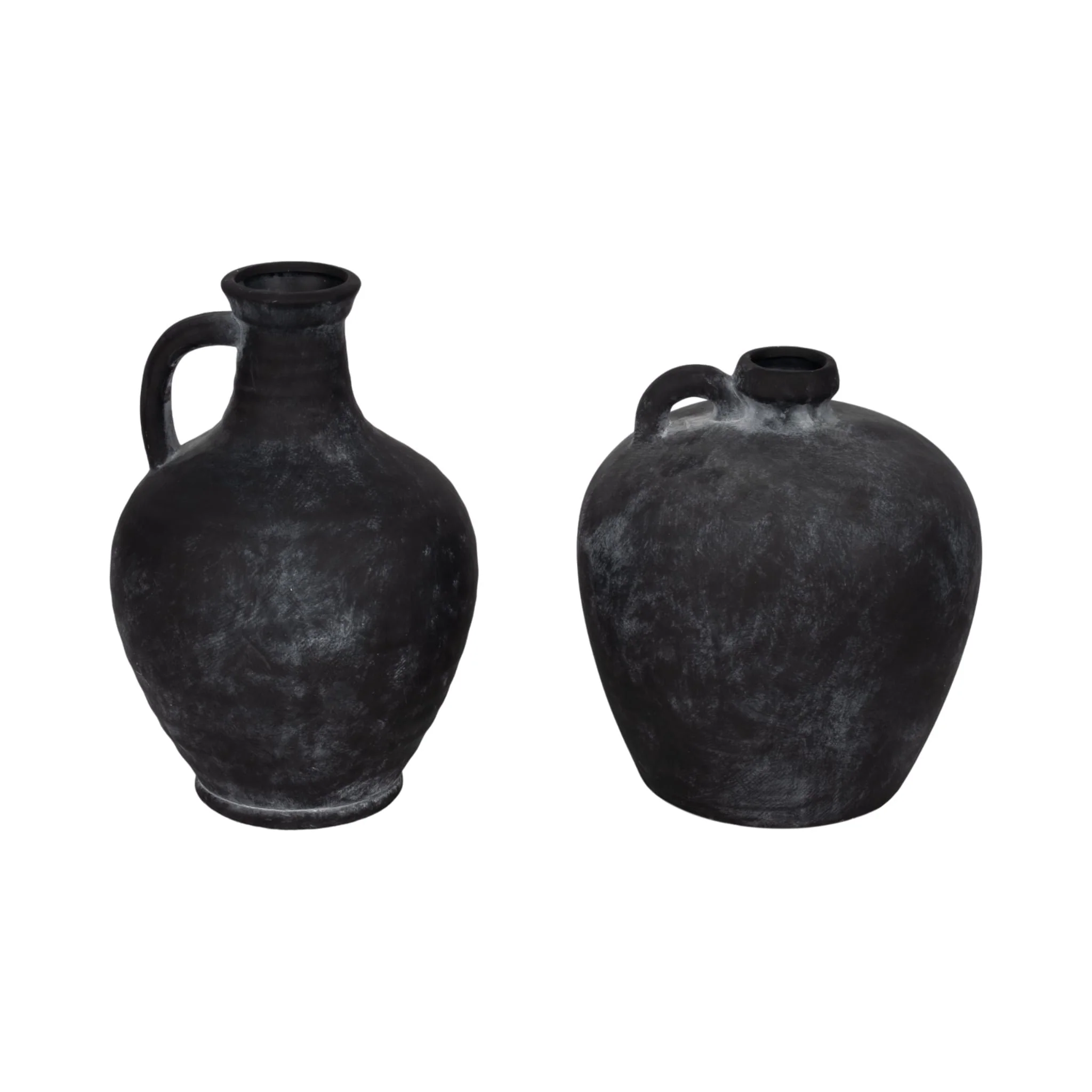10" Weathered Jug With Handle, Black - Image 8