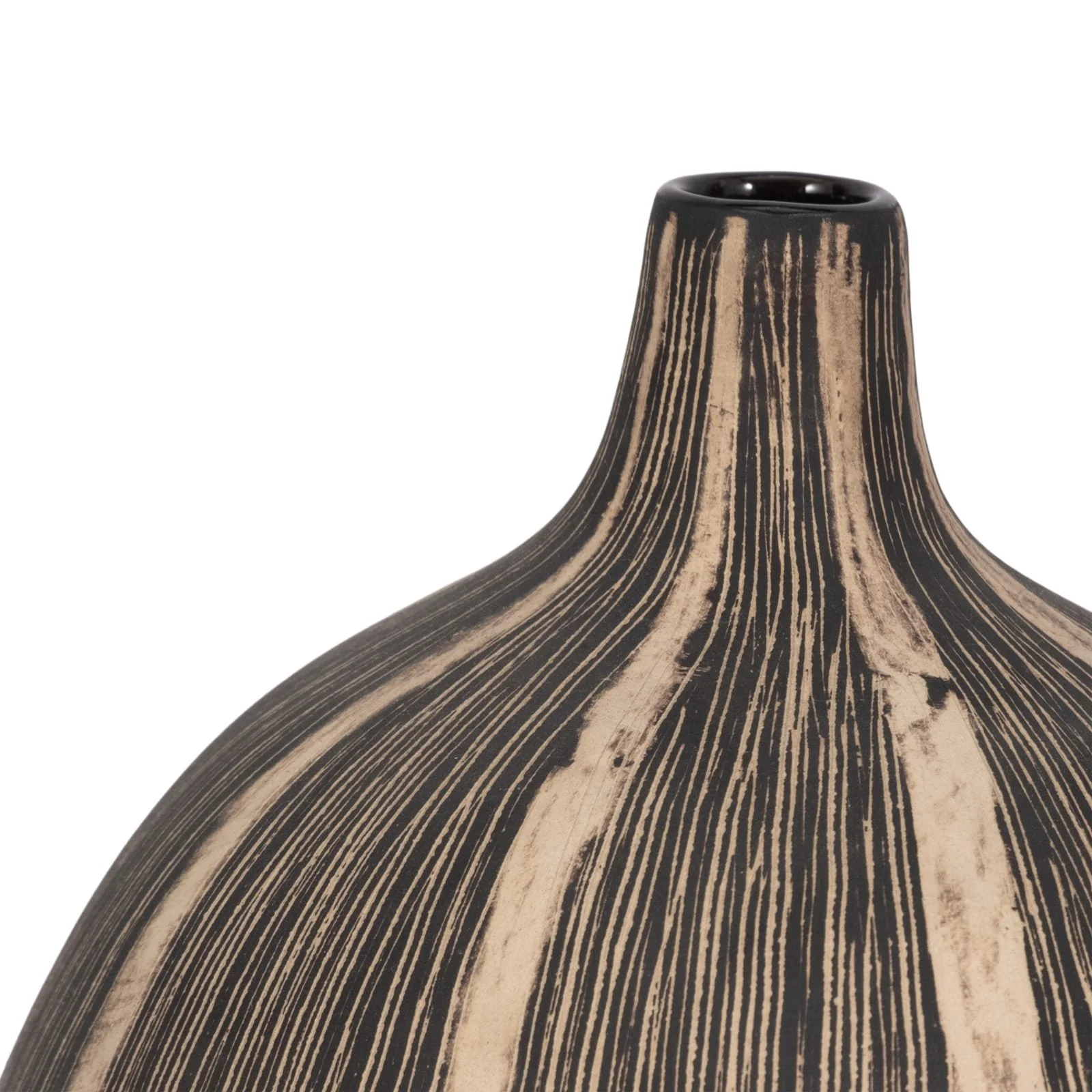 10"h Tribal Vase, Brown - Image 4