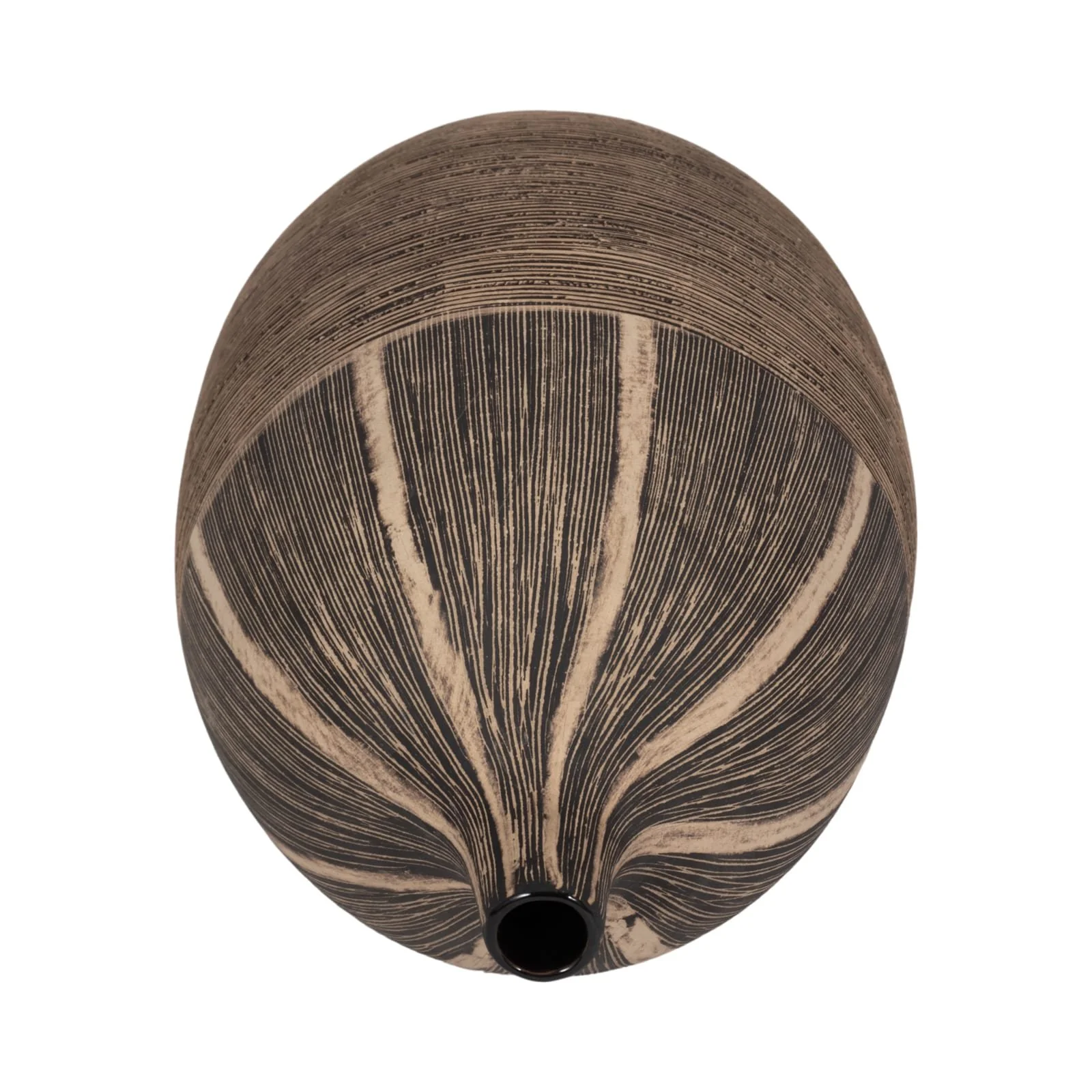 10"h Tribal Vase, Brown - Image 5