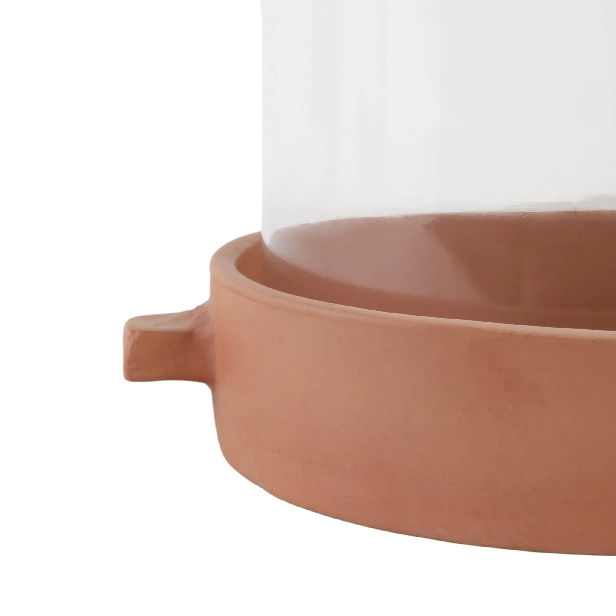 10x10" Terracotta Hurricane Pillar Holder, Natural - Image 5