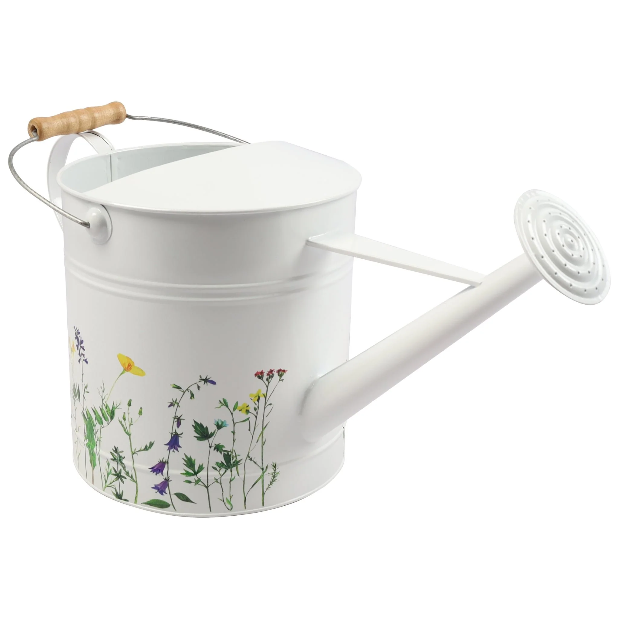 10x20" Watering Can, White W/yel Flower - Image 4
