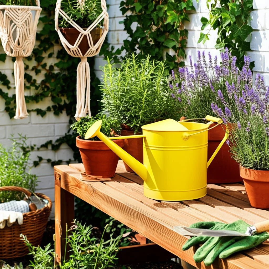 10x20" Watering Can, Yellow - Image 8